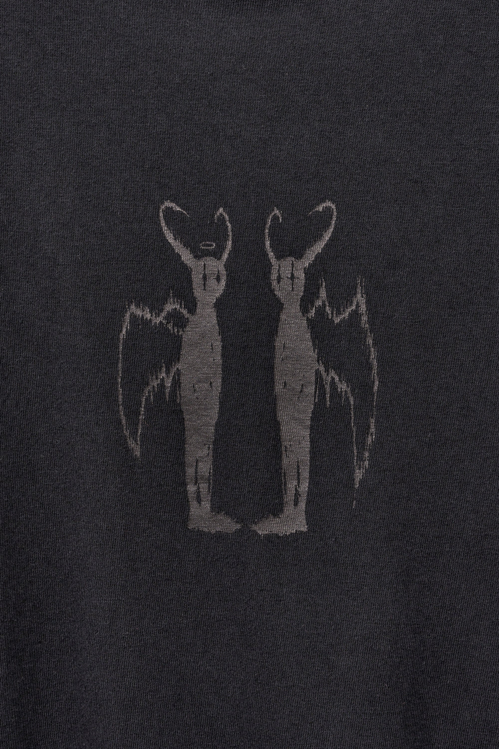 Hatchingroom - Devil & Angel Tee 1/2 Over Dyed (Black) product image 5 | TRAB K-Fashion Australia