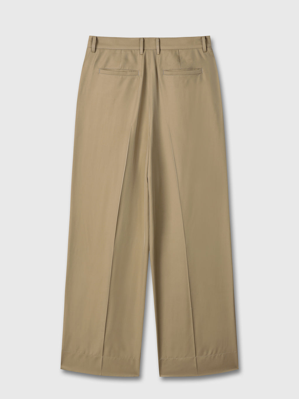 Tonywack - Silk Viscose One Tuck Trousers (Beige) product image 8 | TRAB K-Fashion Australia