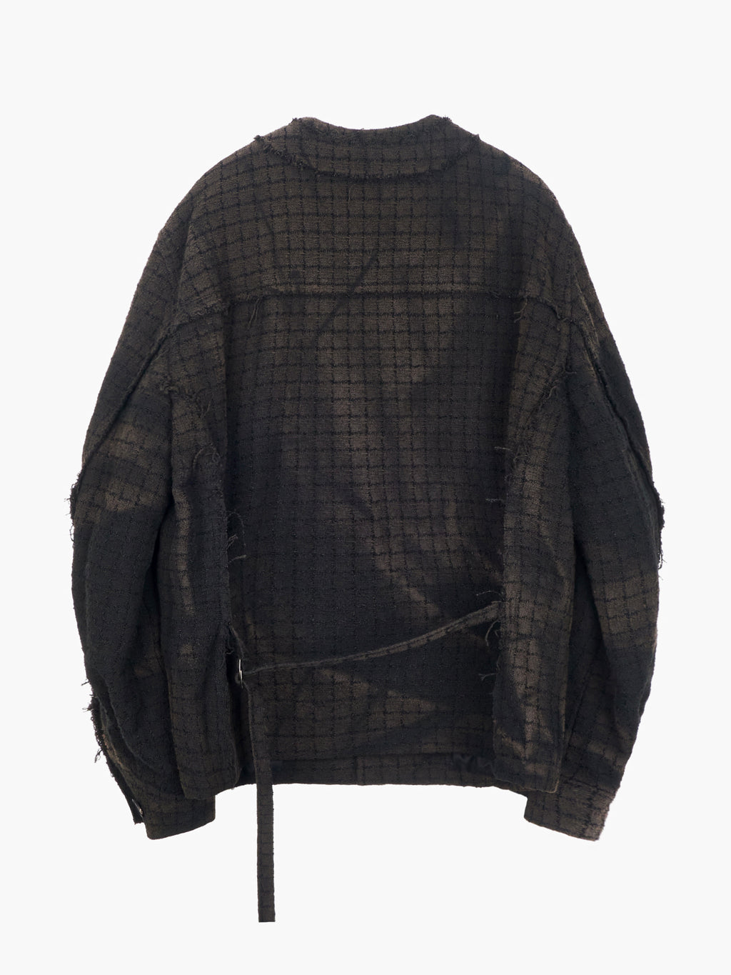 Jiyong Kim - Sun-Bleached Collarless Tweed Jacket (Black) product image 9 | TRAB K-Fashion Australia
