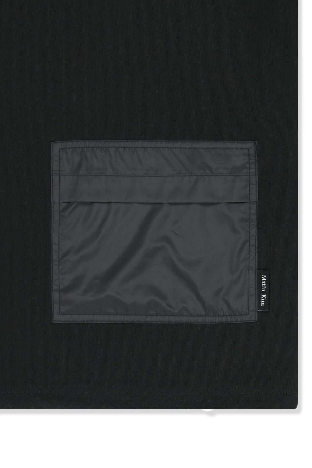 Matin Kim - Color Block Hoody Quarter Zip Up (Black) product image 5 | TRAB K-Fashion Australia