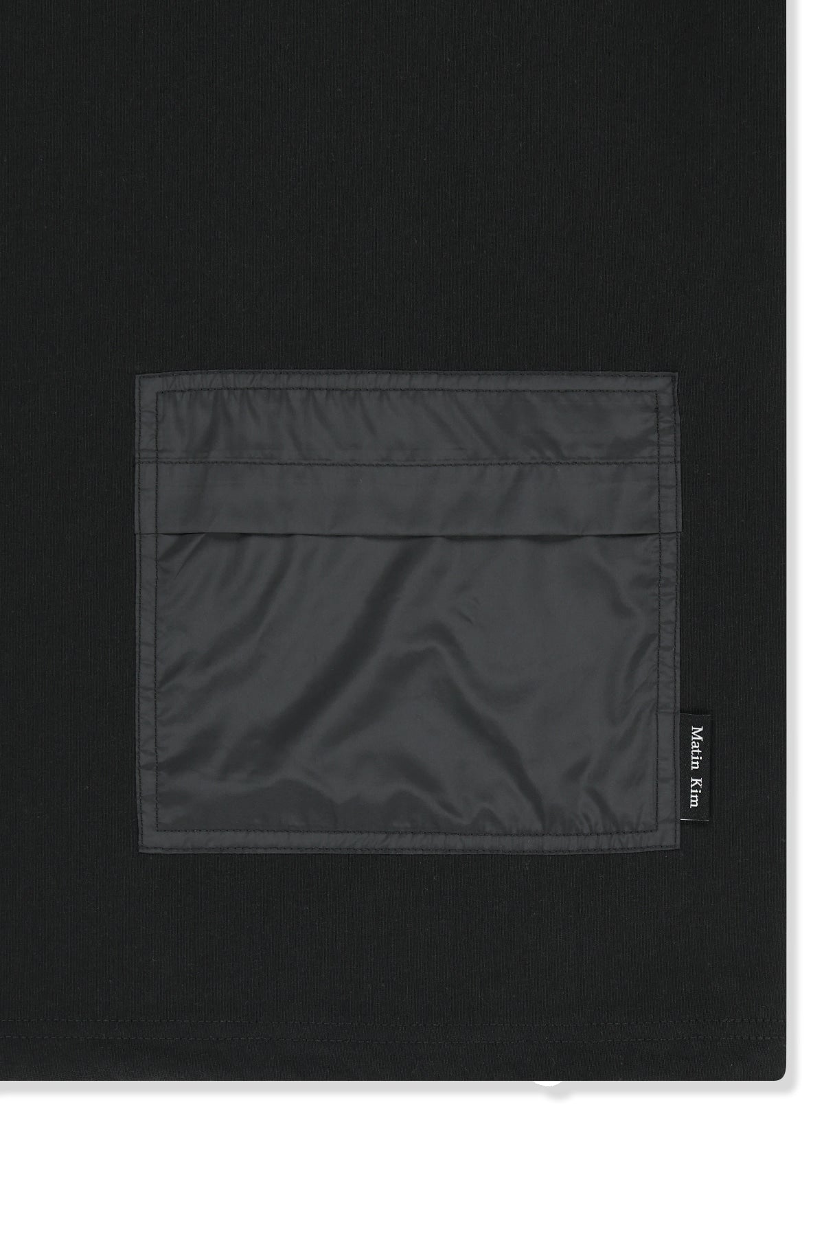 Matin Kim - Color Block Hoody Quarter Zip Up (Black) product image 5 | TRAB K-Fashion Australia
