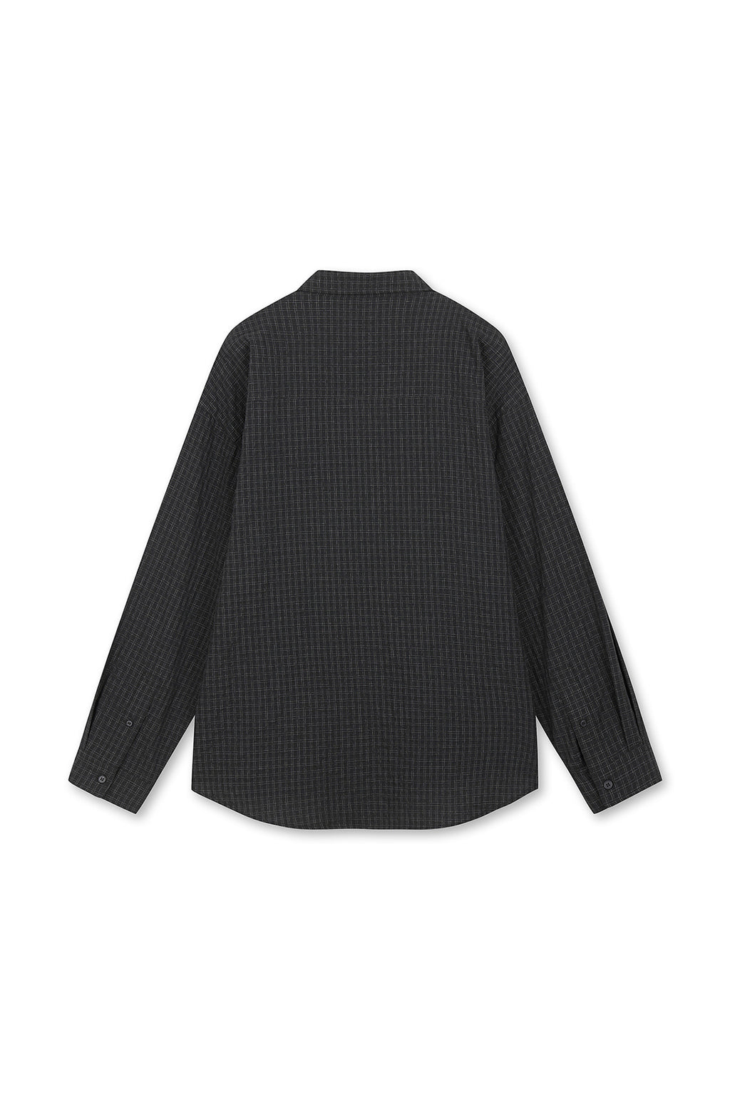 Matin Kim - Front Graphic Check Shirt (Charcoal) product image 5 | TRAB K-Fashion Australia