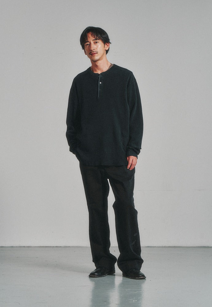 Art if acts - Sashiko Chino Pants (Black) product image 1 | TRAB K-Fashion Australia