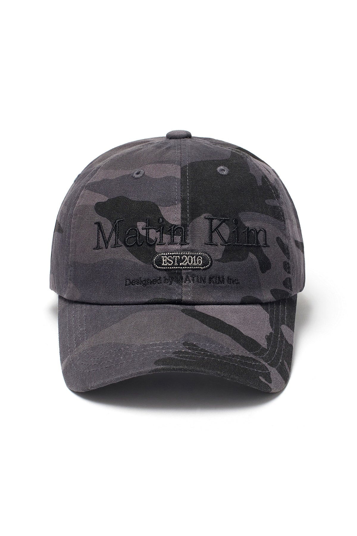 Matin Kim - Camouflage Logo Ball Cap (Charcoal) product image 1 | TRAB K-Fashion Australia