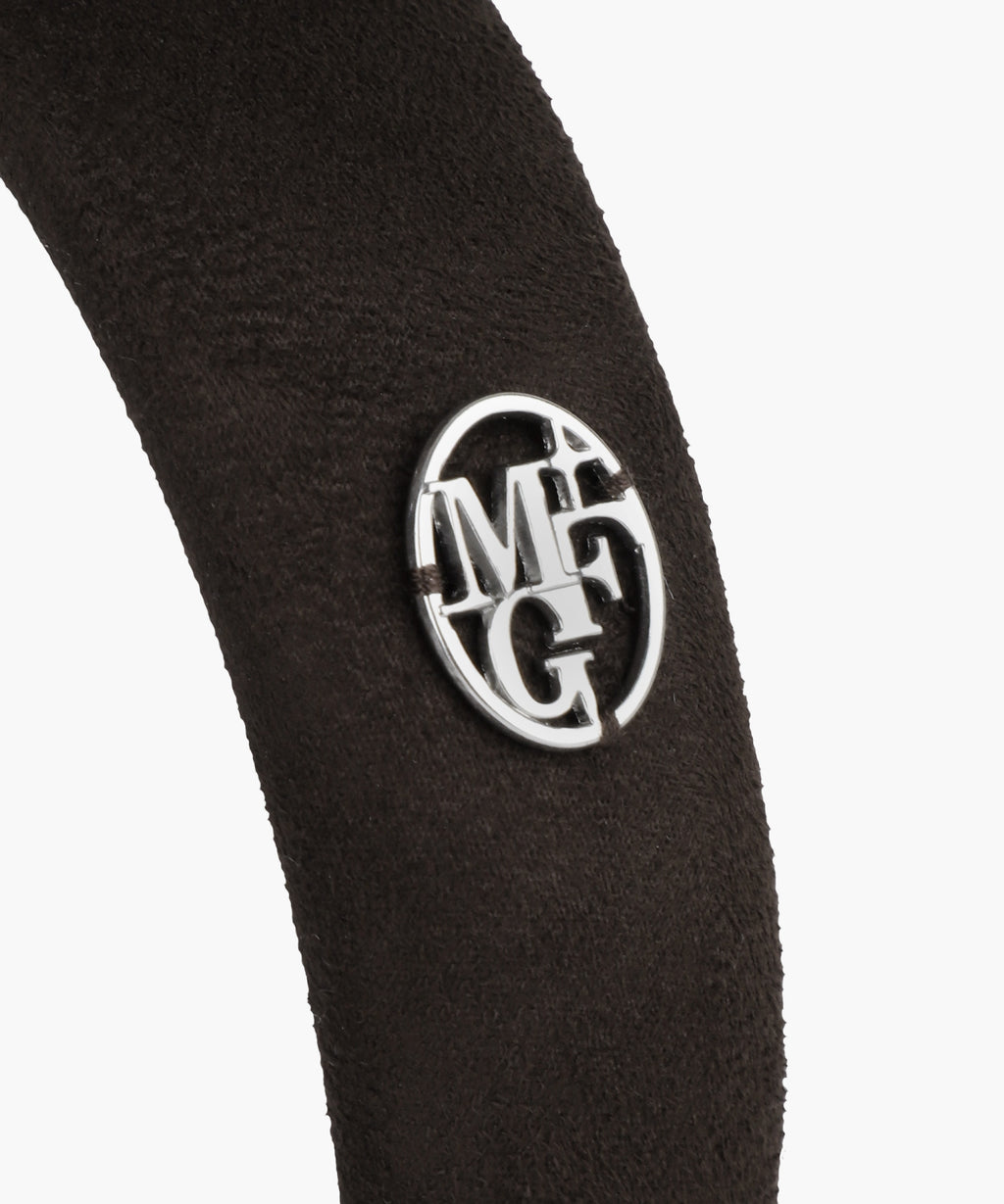 Marithe & Francois Girbaud - Circle Logo Suede Hairband (Brown) product image 3 | TRAB K-Fashion Australia