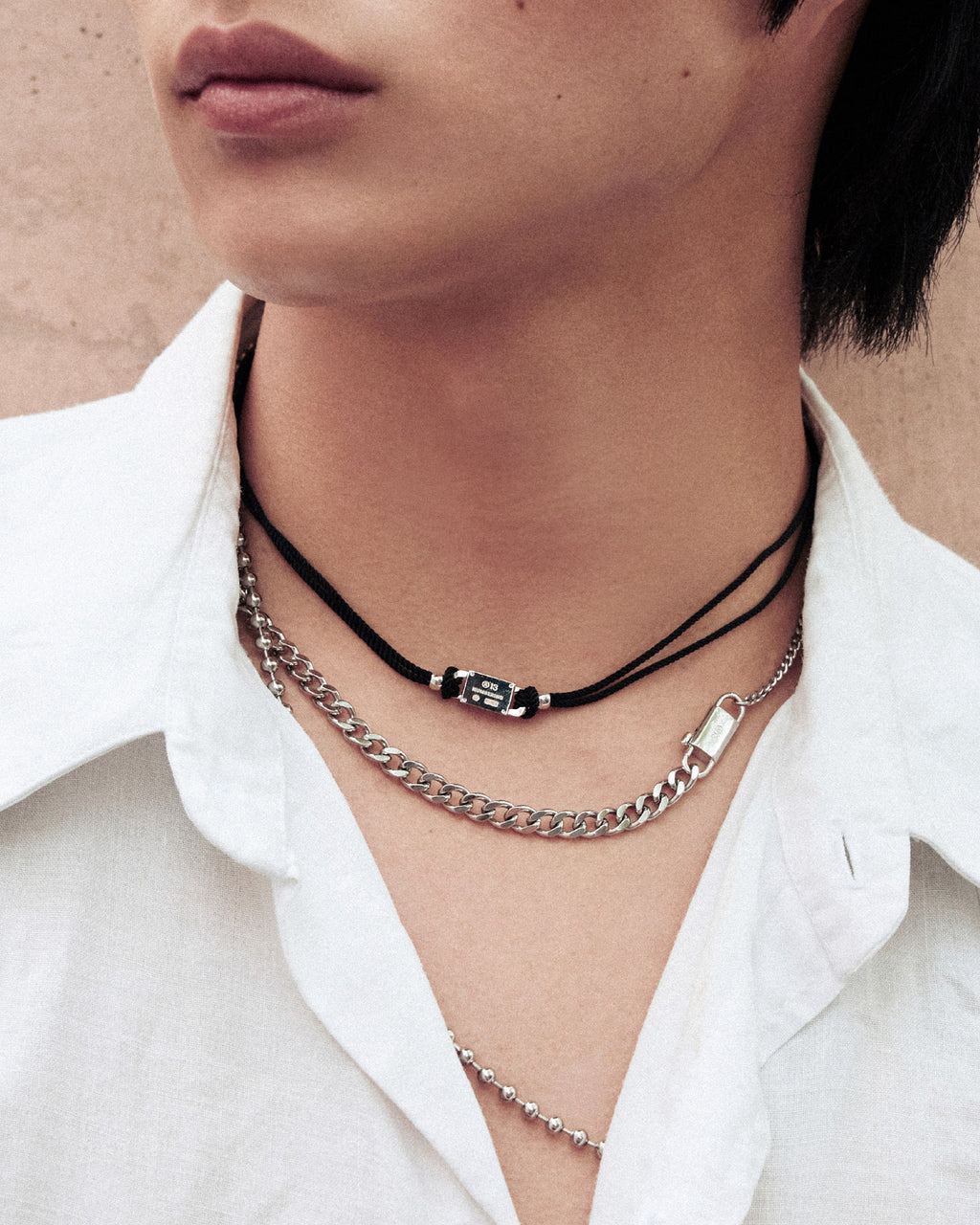 Numbering - Cord Necklace with Plate #5891 product image 1 | TRAB K-Fashion Australia