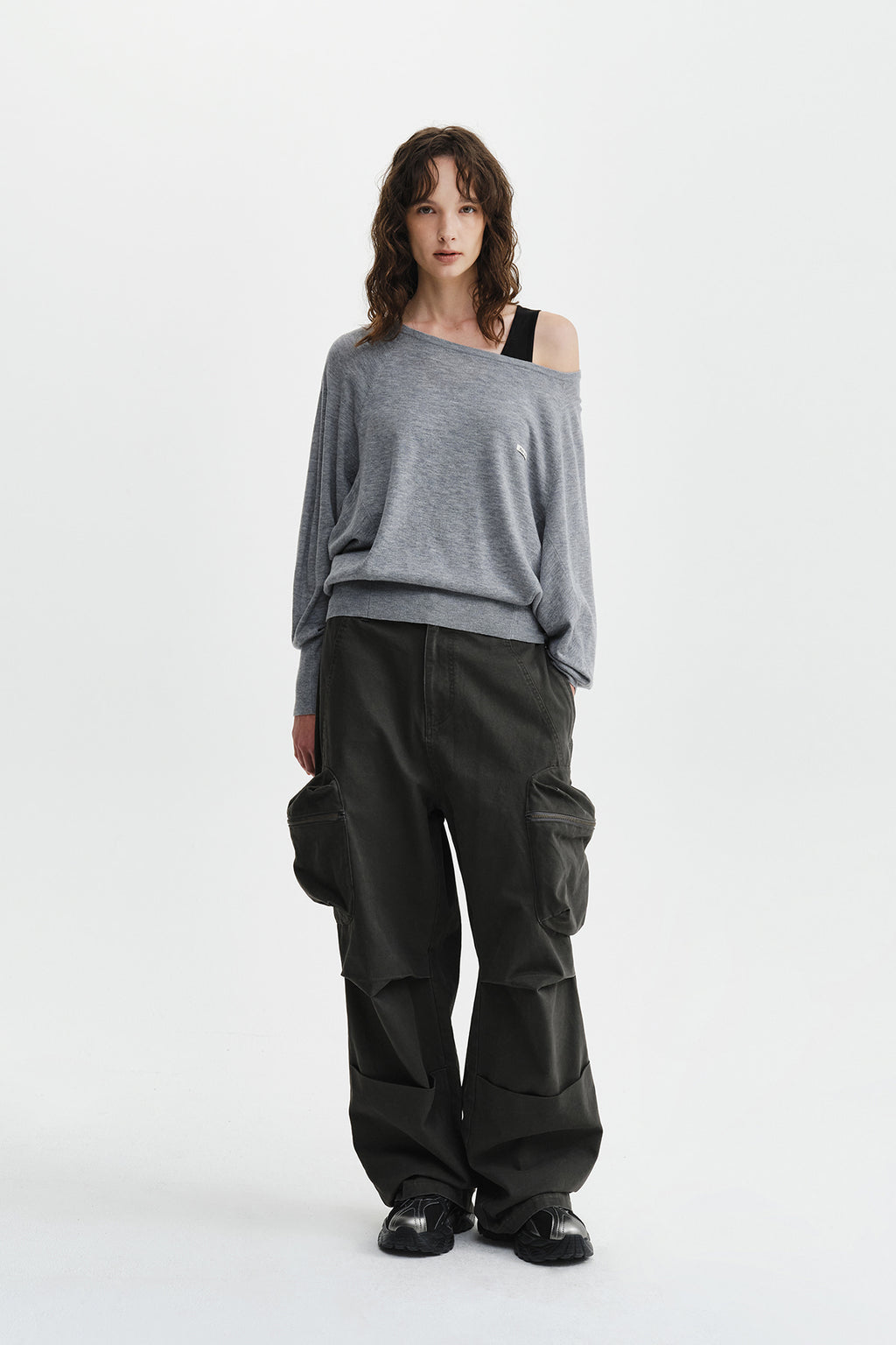 Matin Kim - Betwing Fit Boat Neck Knit Pullover (Grey) product image 11 | TRAB K-Fashion Australia