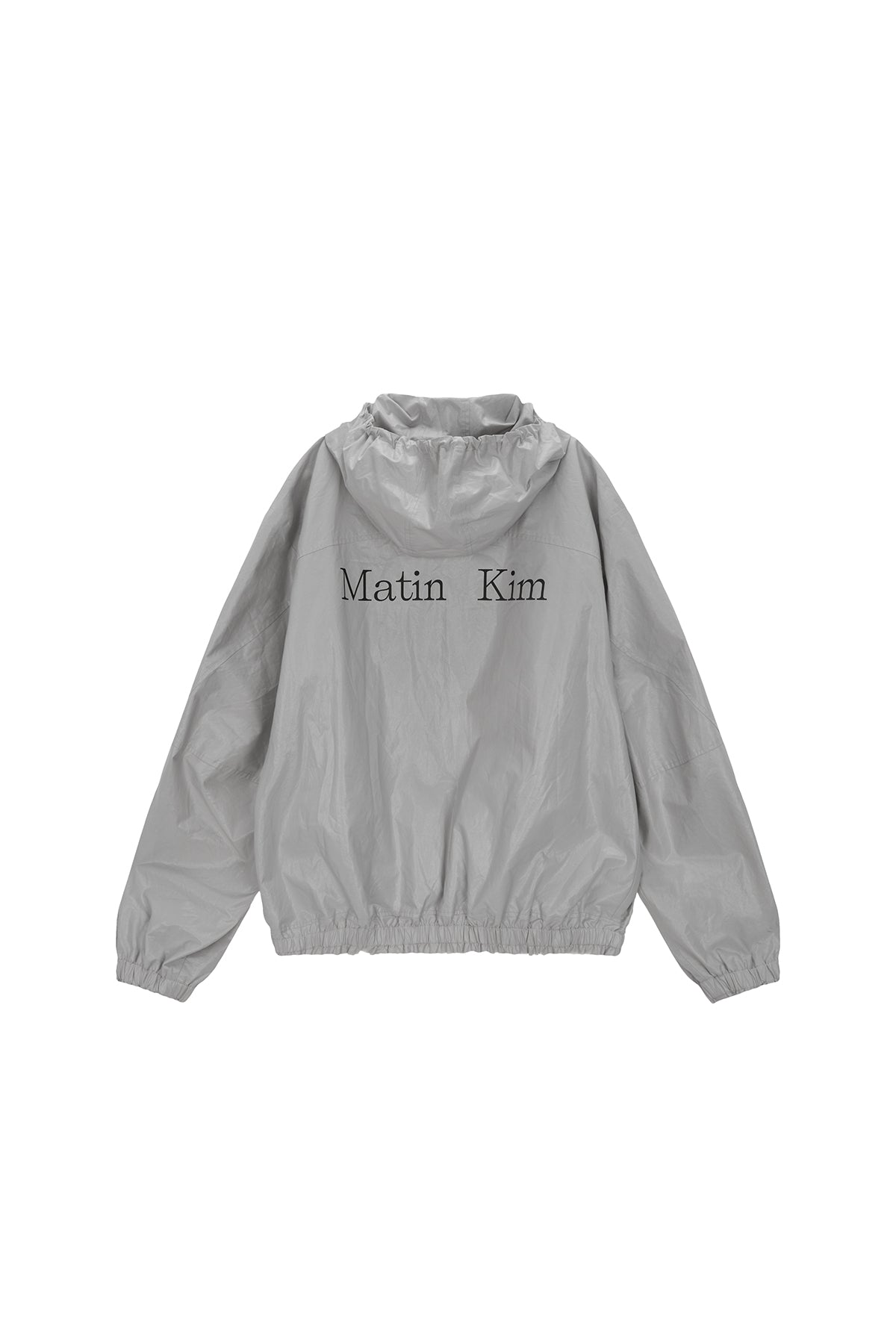 Matin Kim - Matin High Neck Coating Hoody Jumper (Light Grey) product image 2 | TRAB K-Fashion Australia