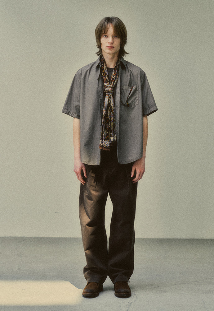 Art if acts - Garment Dyed Half Shirt (Brown) product image 2 | TRAB K-Fashion Australia