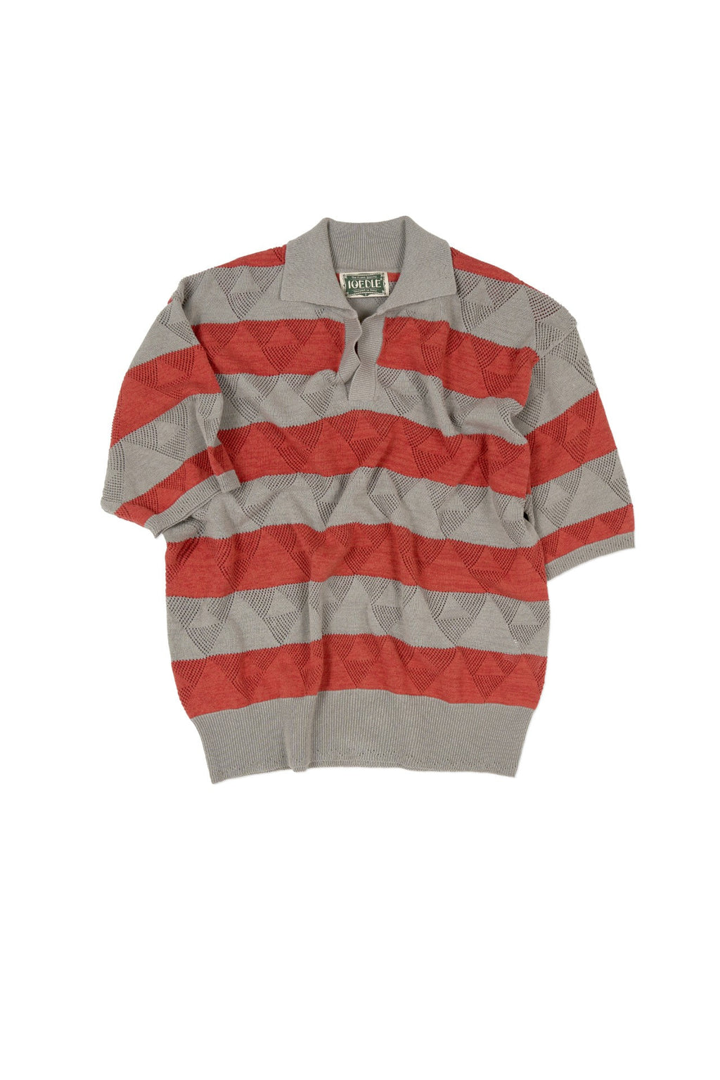 Ioedle - Split Stripe Short Sleeve Knit (Red) product image 2 | TRAB K-Fashion Australia