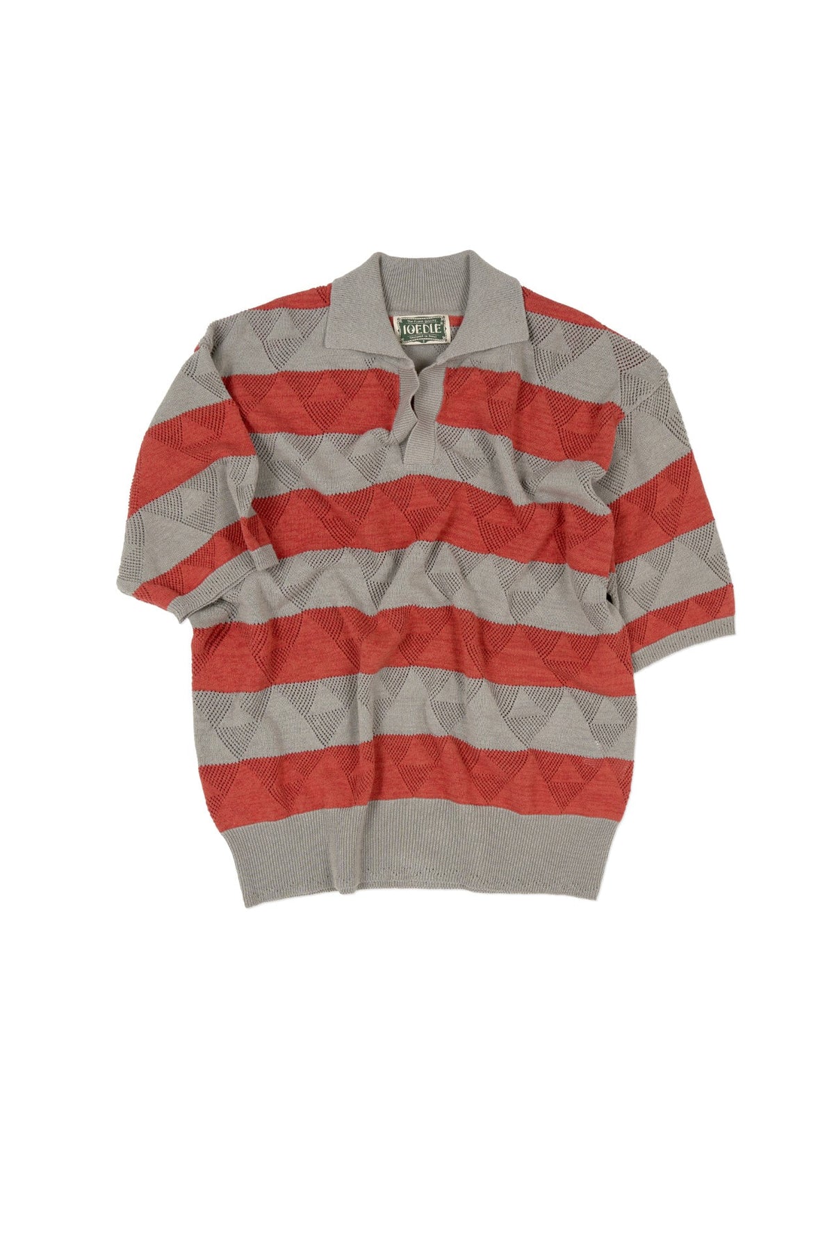 Ioedle - Split Stripe Short Sleeve Knit (Red) product image 2 | TRAB K-Fashion Australia