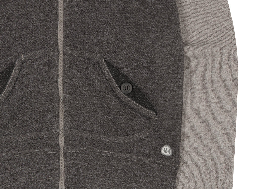 Coyseio - Button Pocket Zip-Up Hoodie Cocoa product image 13 | TRAB K-Fashion Australia