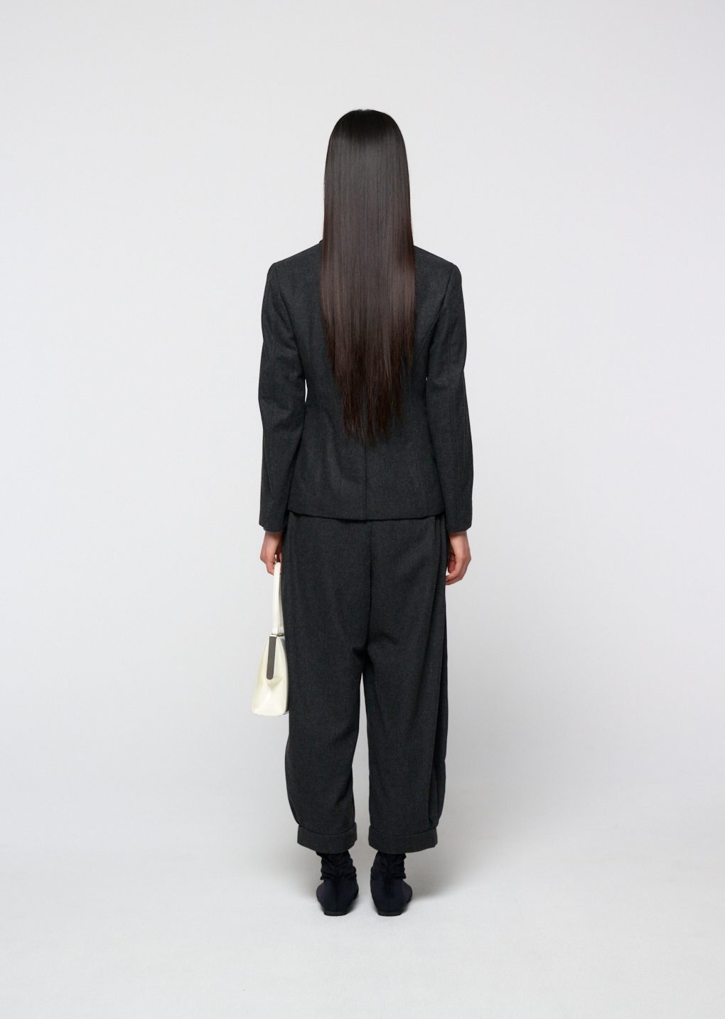 Amomento - Wool shirring pants (Charcoal) product image 4 | TRAB K-Fashion Australia