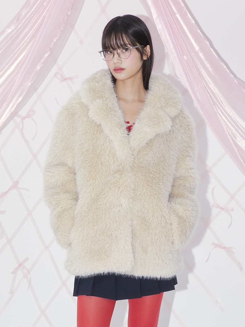 Margarin Fingers - Grace Fur Jacket (Beige) product image 1 | TRAB K-Fashion Australia