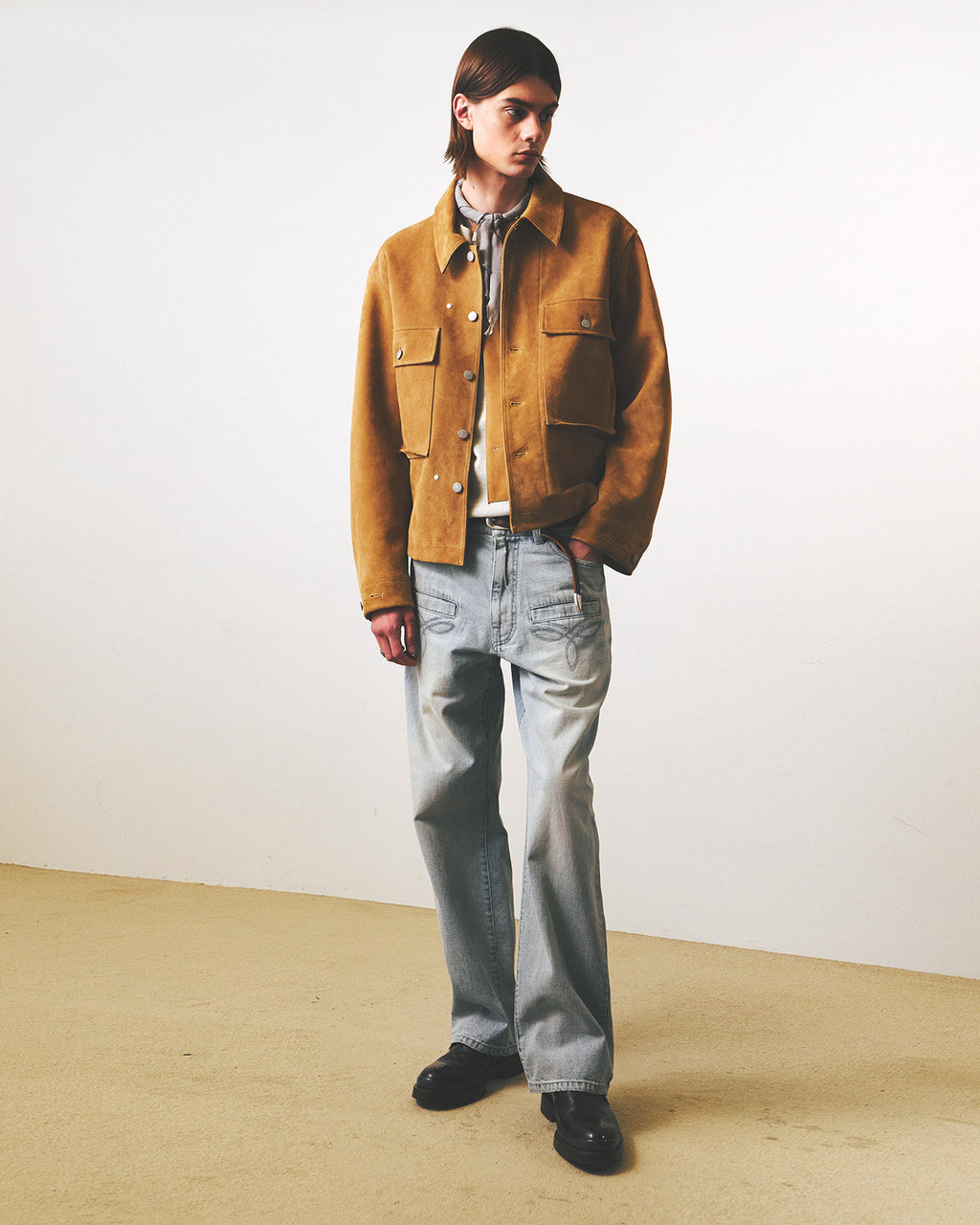 Eastlogue - Kw M43 Leather Jacket (Beige Suede) product image 4 | TRAB K-Fashion Australia