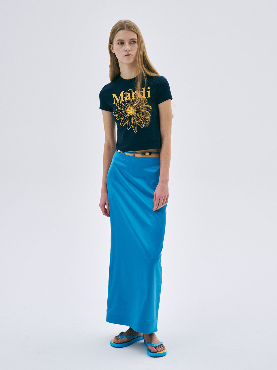 Mardi Mercredi - Maxi Natural Stone Skirt (Blue) product image 1 | TRAB K-Fashion Australia