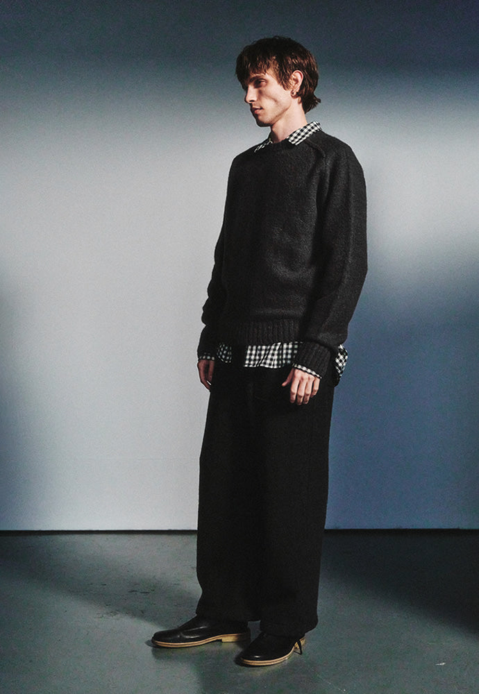 Art if acts - Boucle Saddle Neck Knit (Charcoal) product image 2 | TRAB K-Fashion Australia