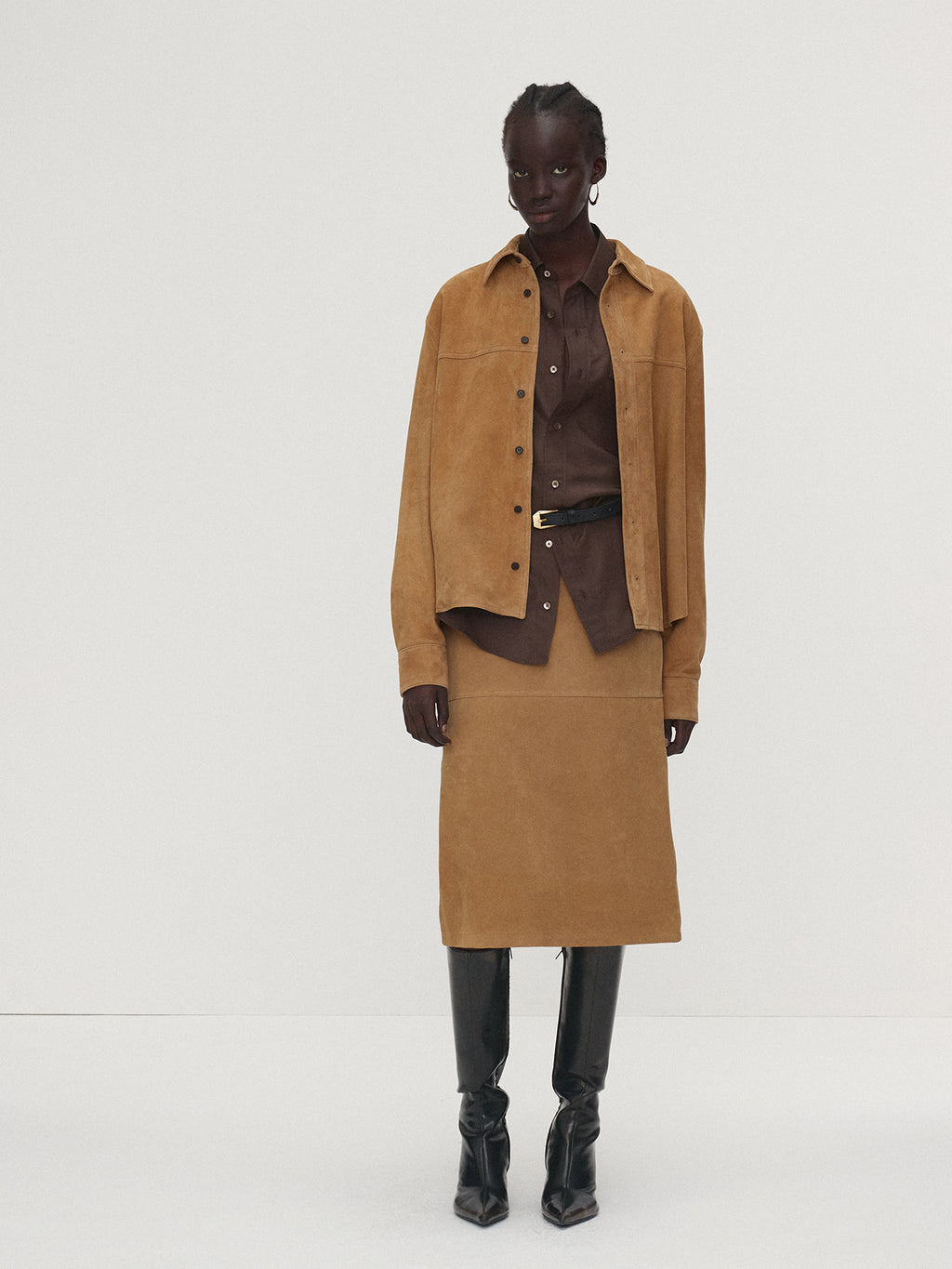 Tonywack - Suede Regular Fit Shirt (Light Beige) product image 2 | TRAB K-Fashion Australia