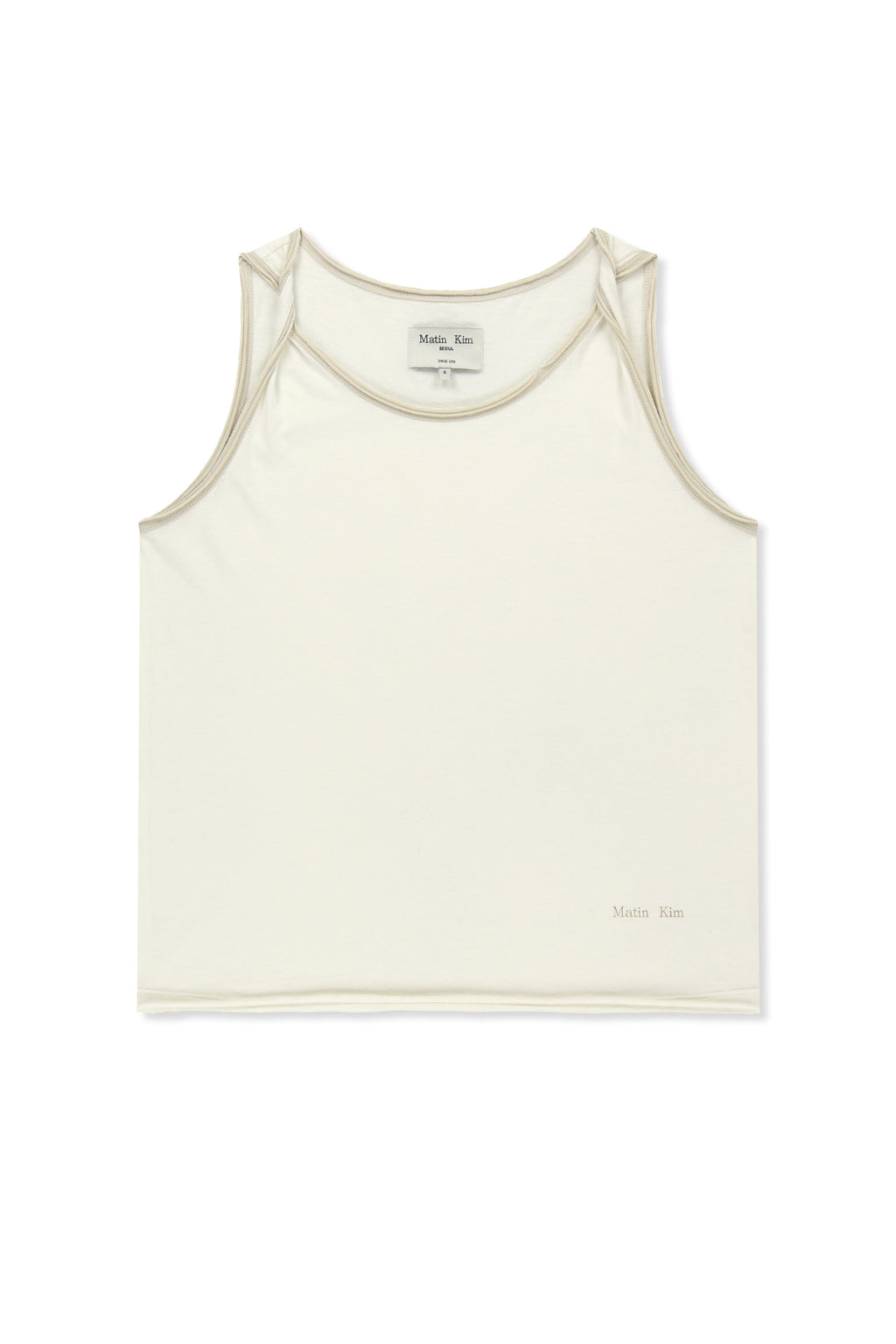 Matin Kim - Twist Shoulder Sleeveless Top (Cream) product image 1 | TRAB K-Fashion Australia