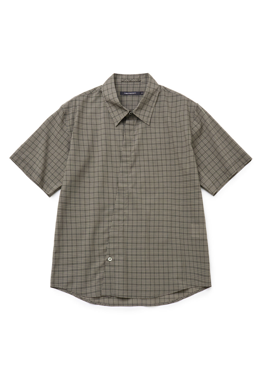 Hatchingroom - Slash Shirt Wool Check (Olive) product image 1 | TRAB K-Fashion Australia