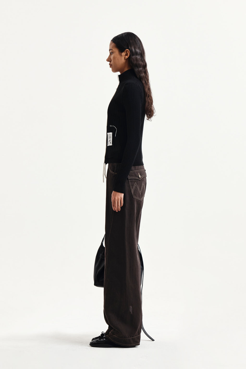 Matin Kim - Handcraft Slim Fit Cardigan (Black) product image 6 | TRAB K-Fashion Australia