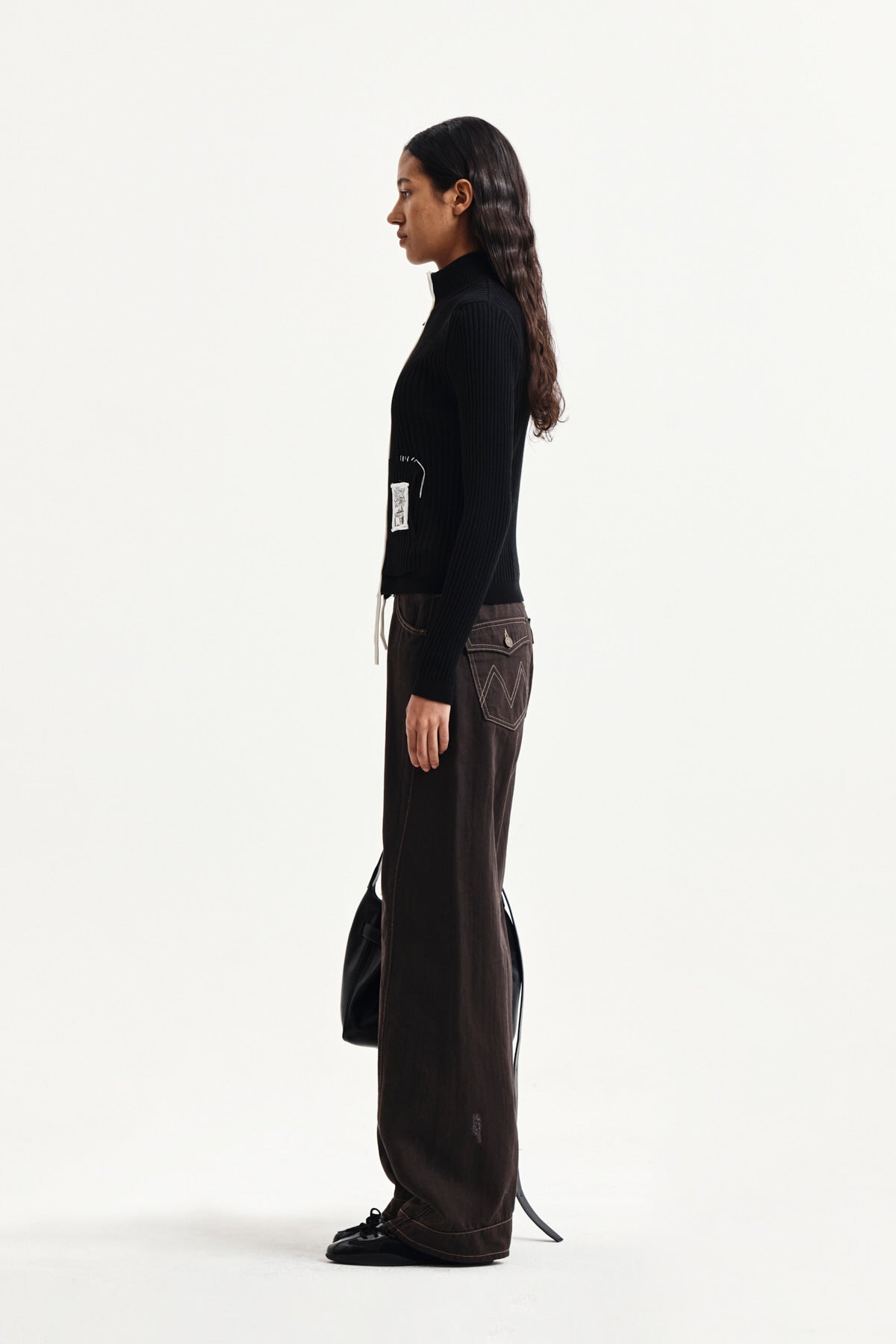 Matin Kim - Handcraft Slim Fit Cardigan (Black) product image 6 | TRAB K-Fashion Australia