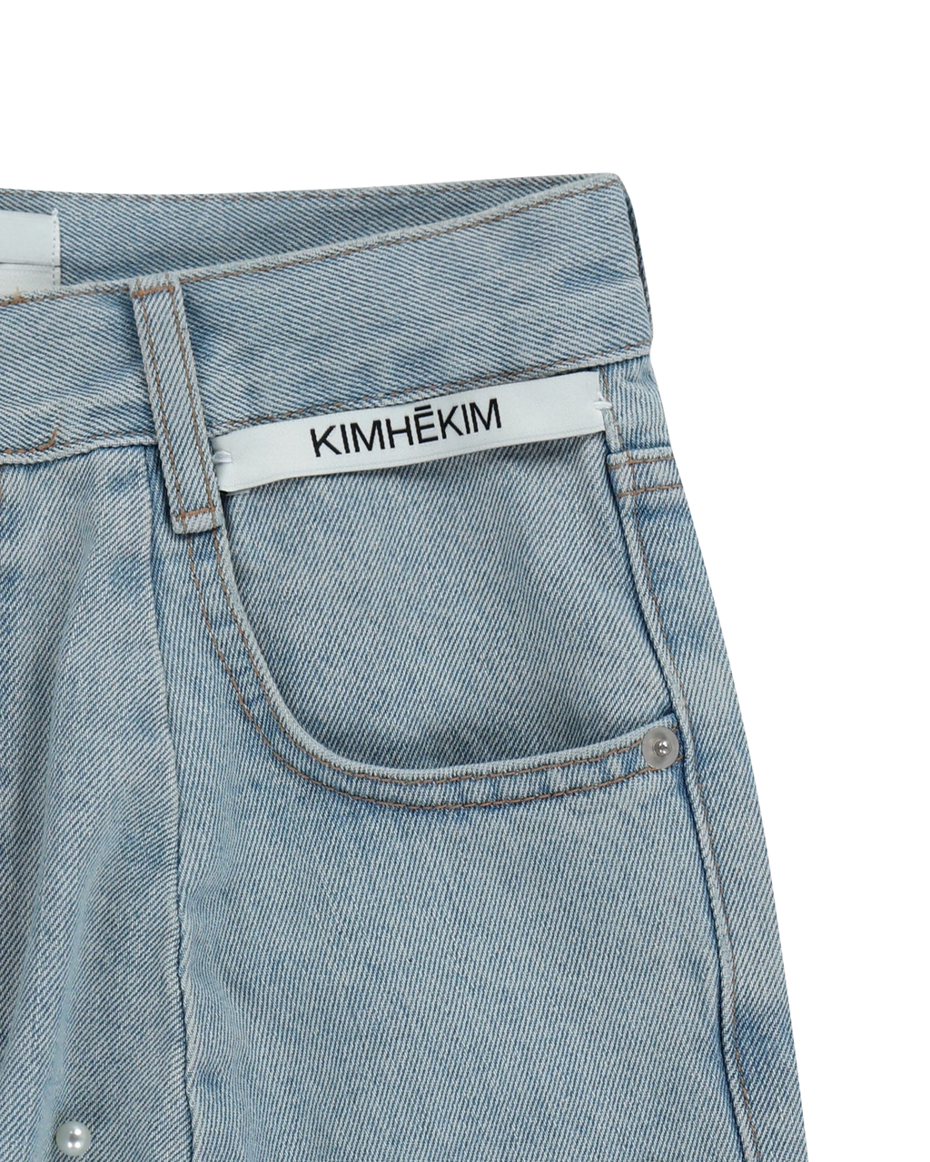 Kimhe Kim - Pearl Embellished Balloon Jeans (Sky Blue) product image 16 | TRAB K-Fashion Australia