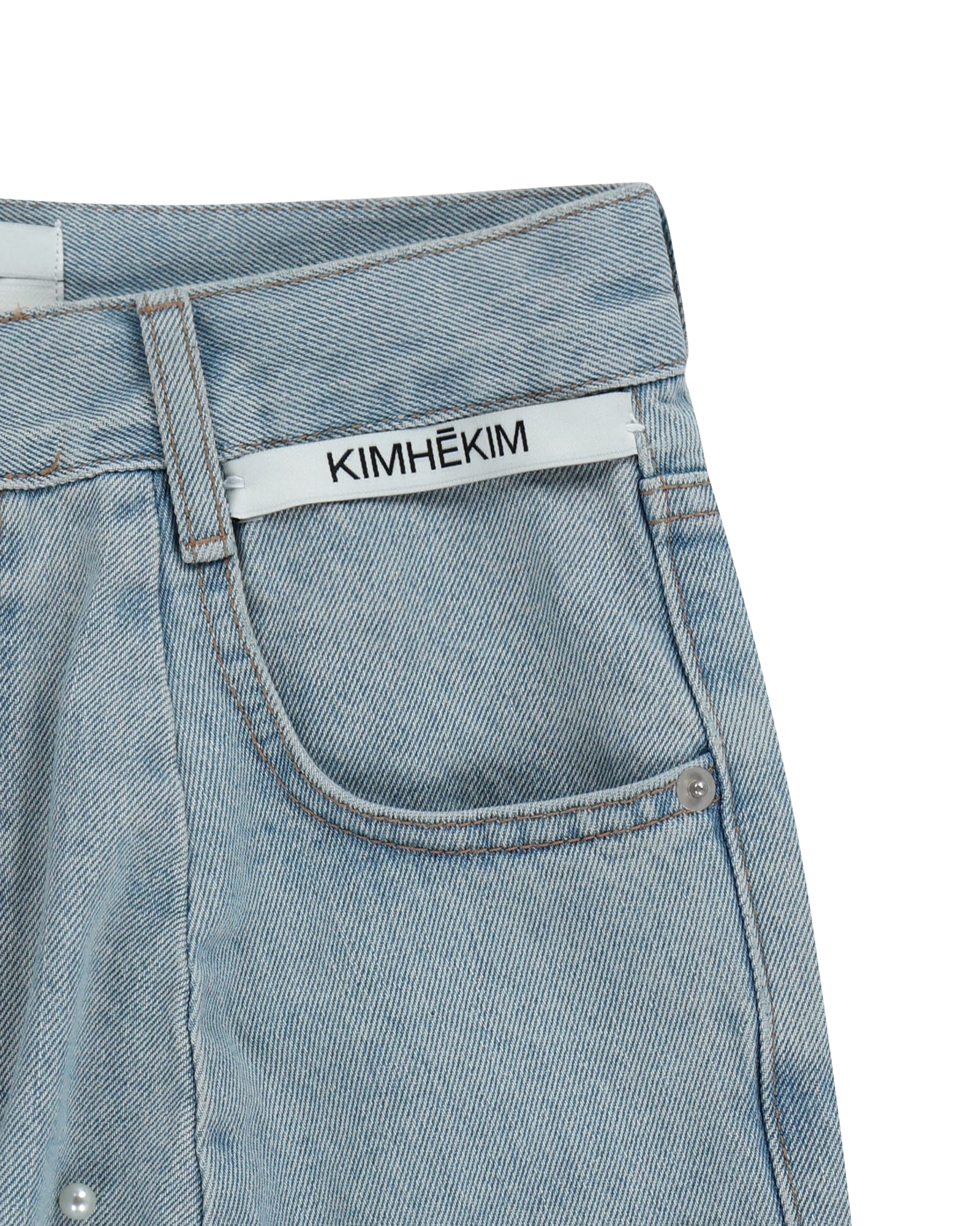 Kimhe Kim - Pearl Embellished Balloon Jeans (Sky Blue) product image 16 | TRAB K-Fashion Australia
