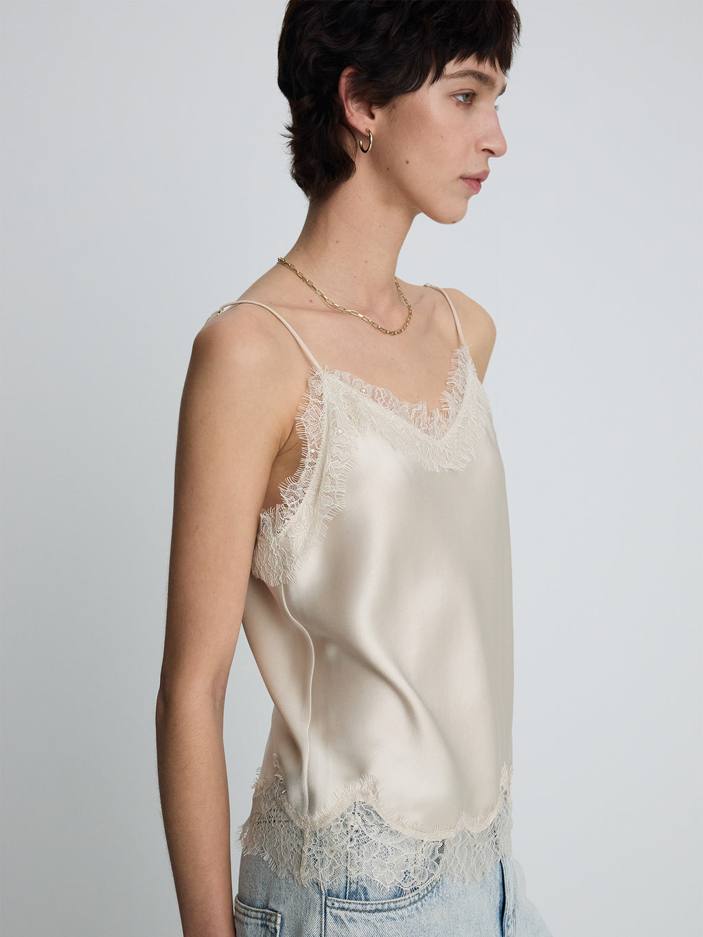 Tonywack - Satin Lace Camisole (Beige) product image 9 | TRAB K-Fashion Australia