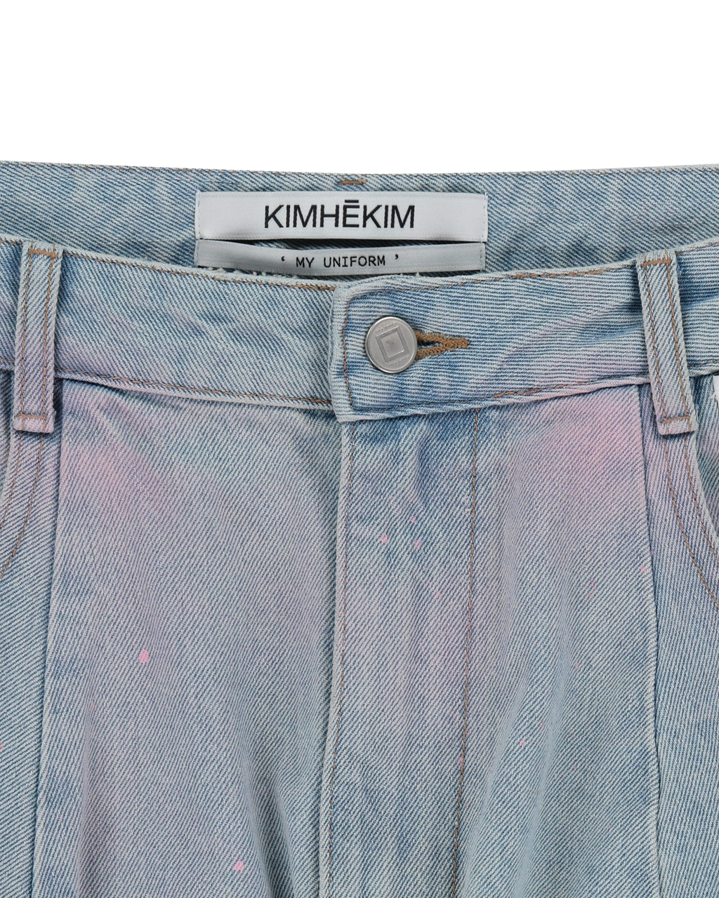Kimhe Kim - Spray Dyed Balloon Fit Jeans (Sky Blue/Pink) product image 15 | TRAB K-Fashion Australia