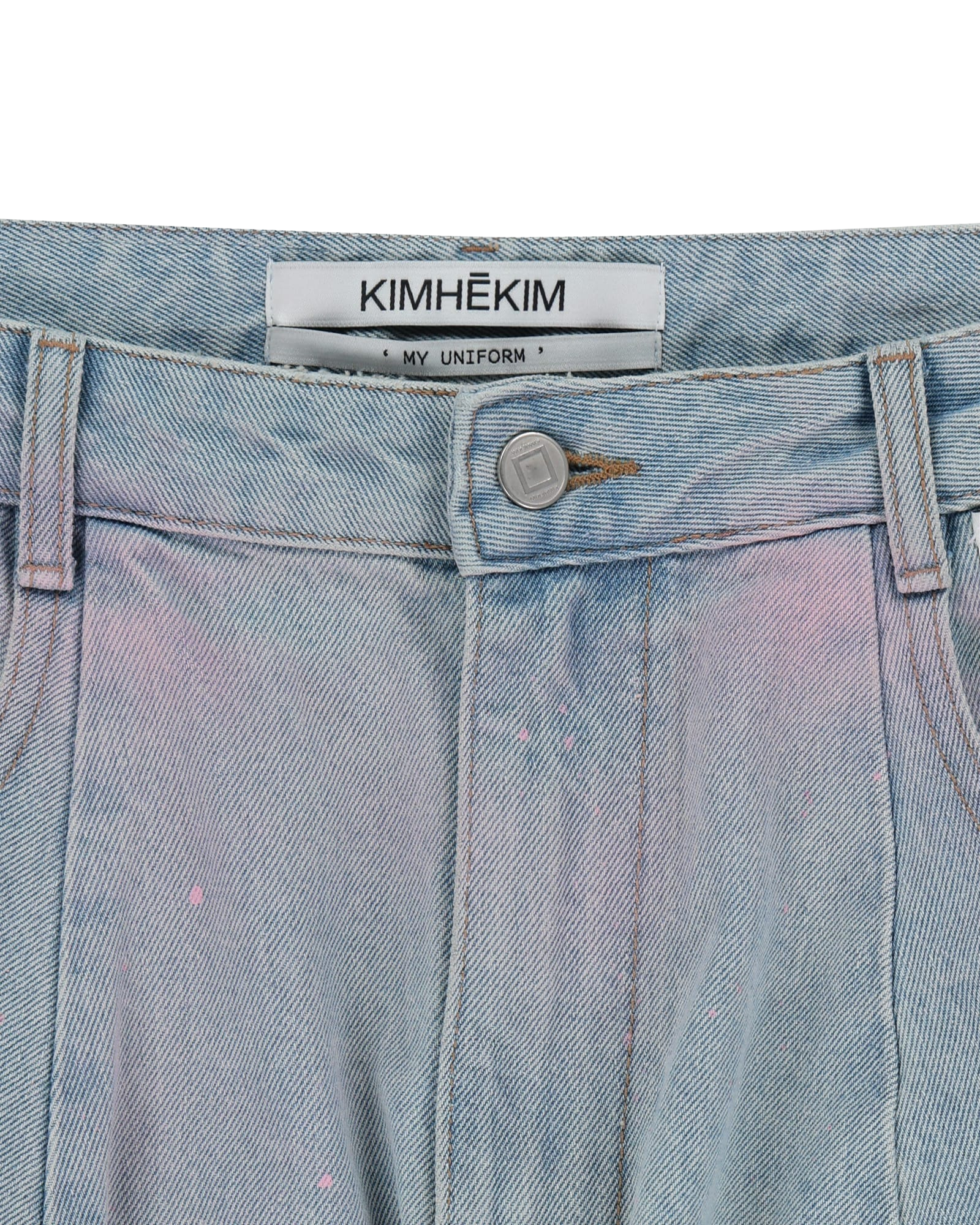 Kimhe Kim - Spray Dyed Balloon Fit Jeans (Sky Blue/Pink) product image 15 | TRAB K-Fashion Australia