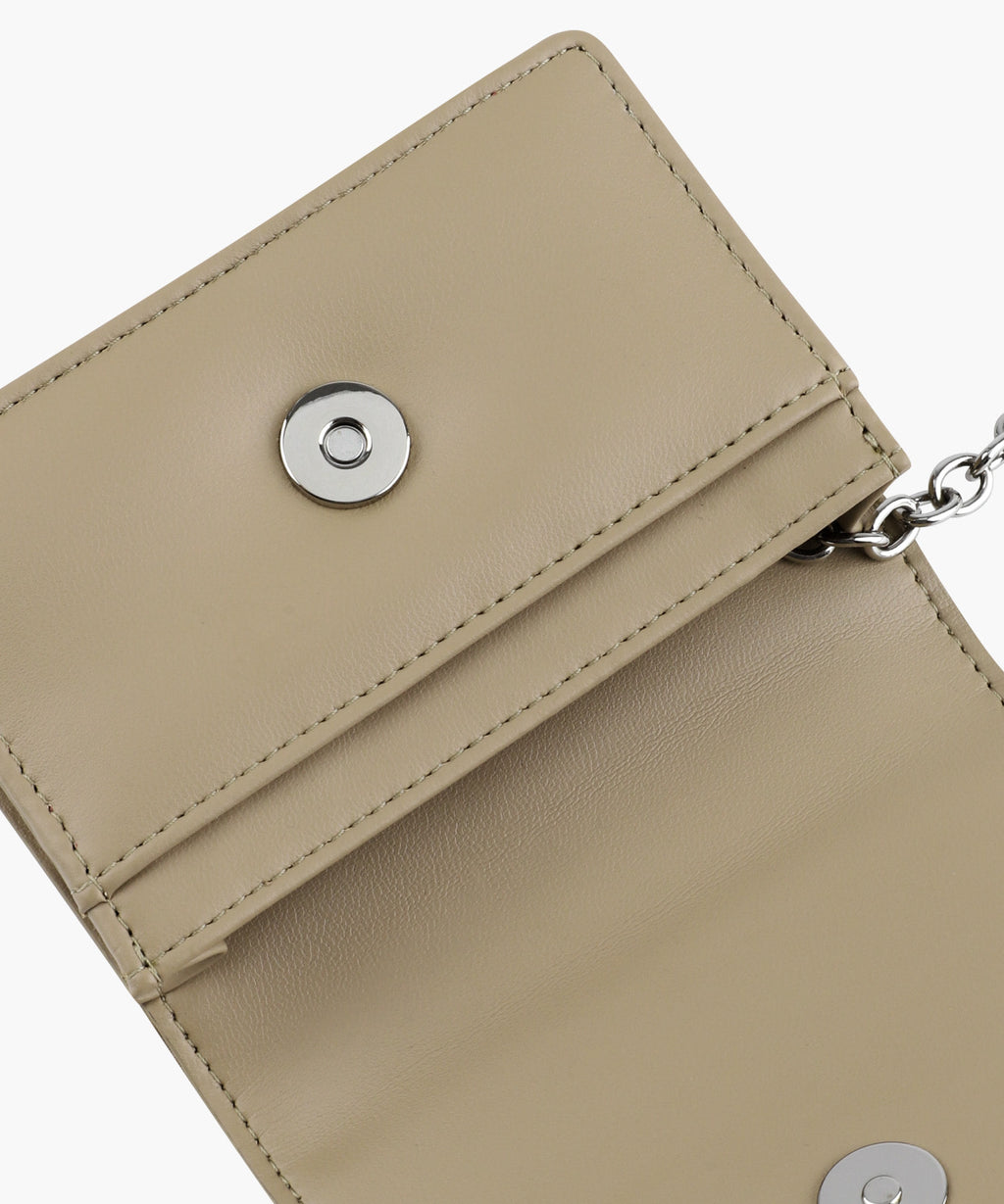Marithe & Francois Girbaud - Classic Logo Flap Card Wallet (Dark Beige) product image 5 | TRAB K-Fashion Australia