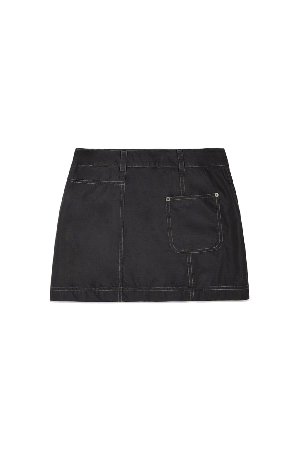 Matin Kim - Pocket Foldover Wrap Mini Skirt (Black) product image 2 | TRAB K-Fashion Australia