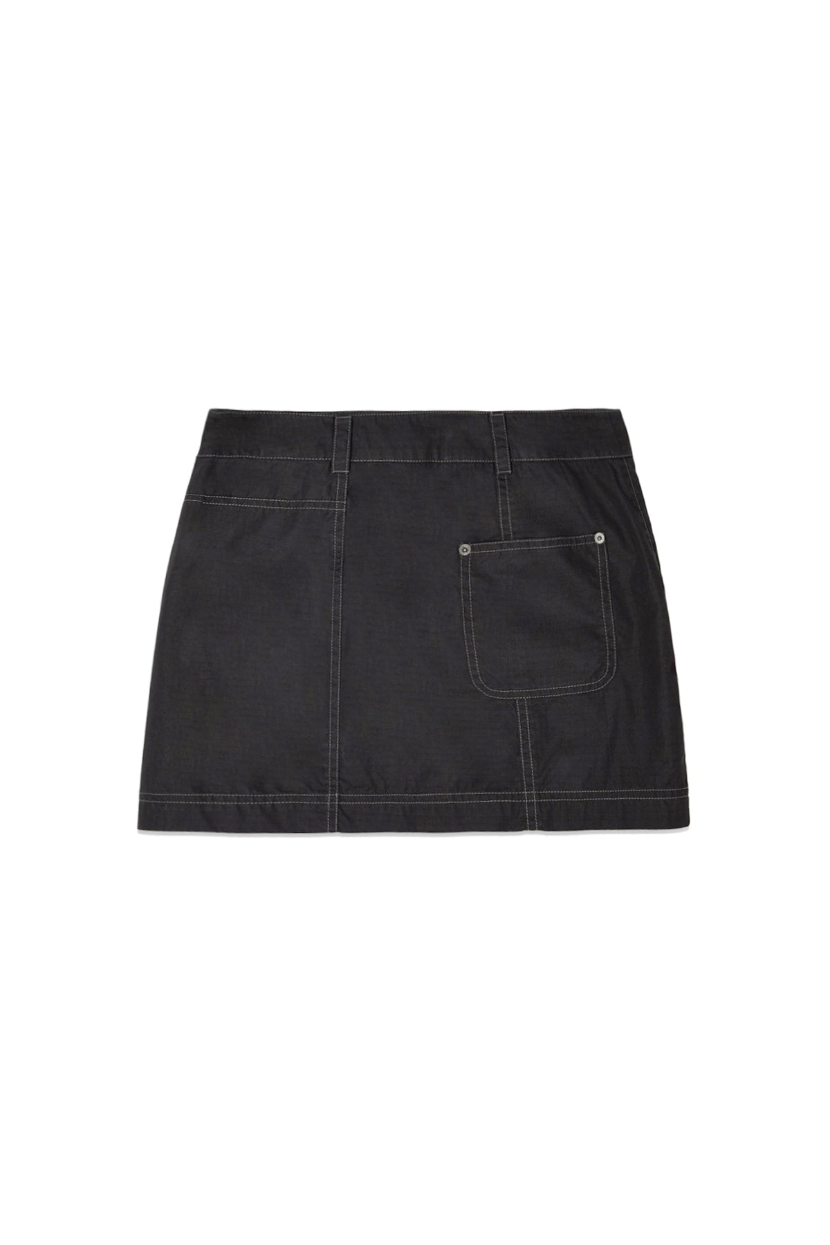 Matin Kim - Pocket Foldover Wrap Mini Skirt (Black) product image 2 | TRAB K-Fashion Australia