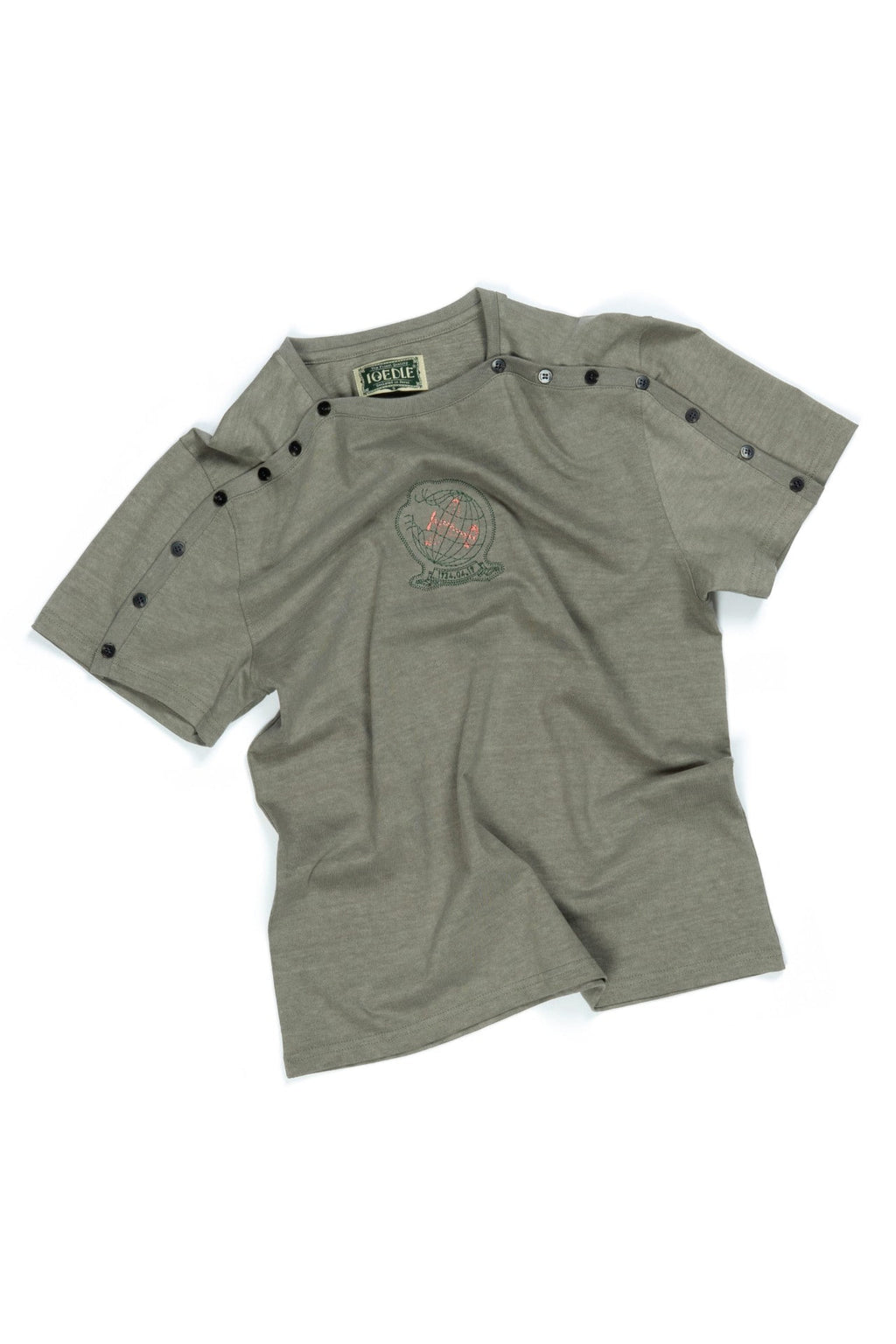 Ioedle - Gravity Beyond Fastening T-Shirt (Olive) product image 2 | TRAB K-Fashion Australia