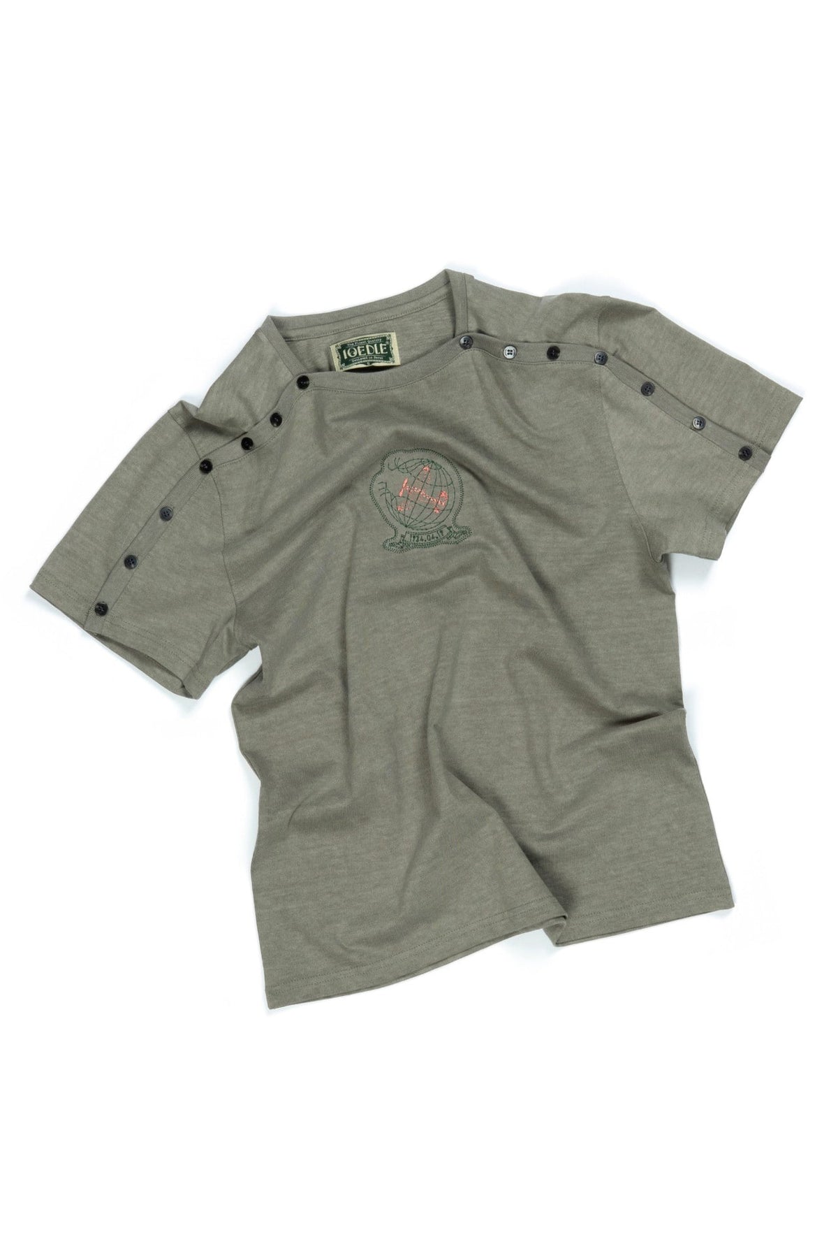 Ioedle - Gravity Beyond Fastening T-Shirt (Olive) product image 2 | TRAB K-Fashion Australia