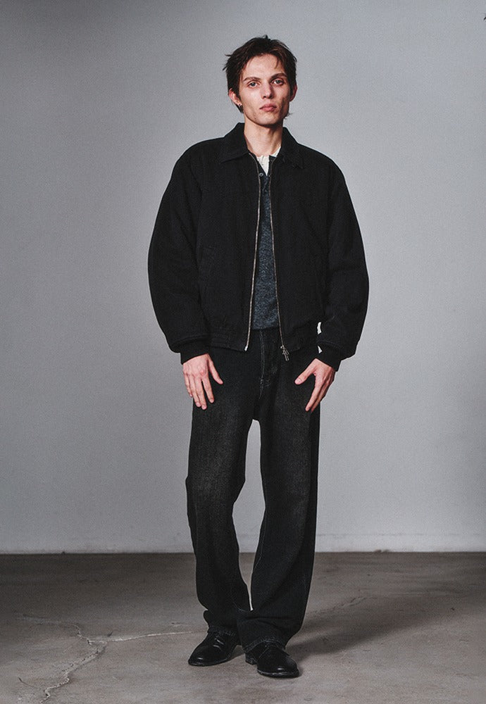 Art if acts - Sherpa Western Bomber Jacket (Black) product image 1 | TRAB K-Fashion Australia