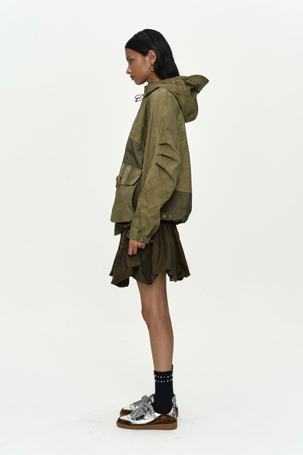 Andersson Bell - Unisex Tie-Dyed Beach Shell Jacket (Beige) product image 4 | TRAB K-Fashion Australia