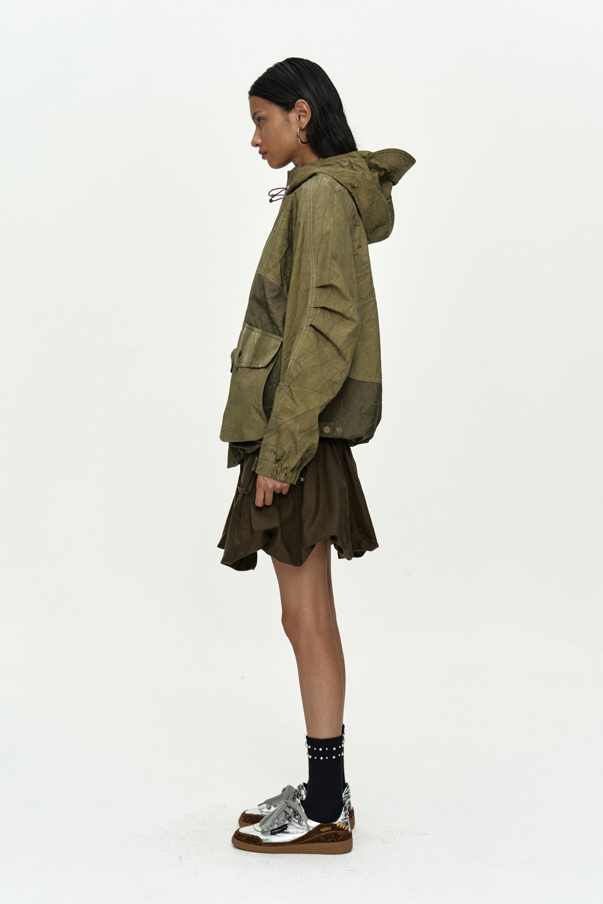 Andersson Bell - Unisex Tie-Dyed Beach Shell Jacket (Beige) product image 4 | TRAB K-Fashion Australia
