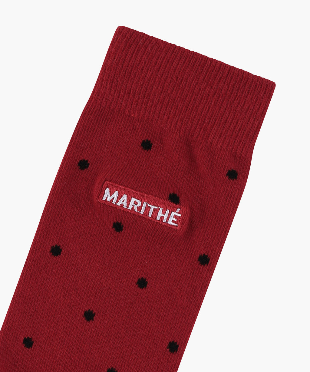Marithe & Francois Girbaud - Mini Polka Dot Socks (Red) product image 2 | TRAB K-Fashion Australia