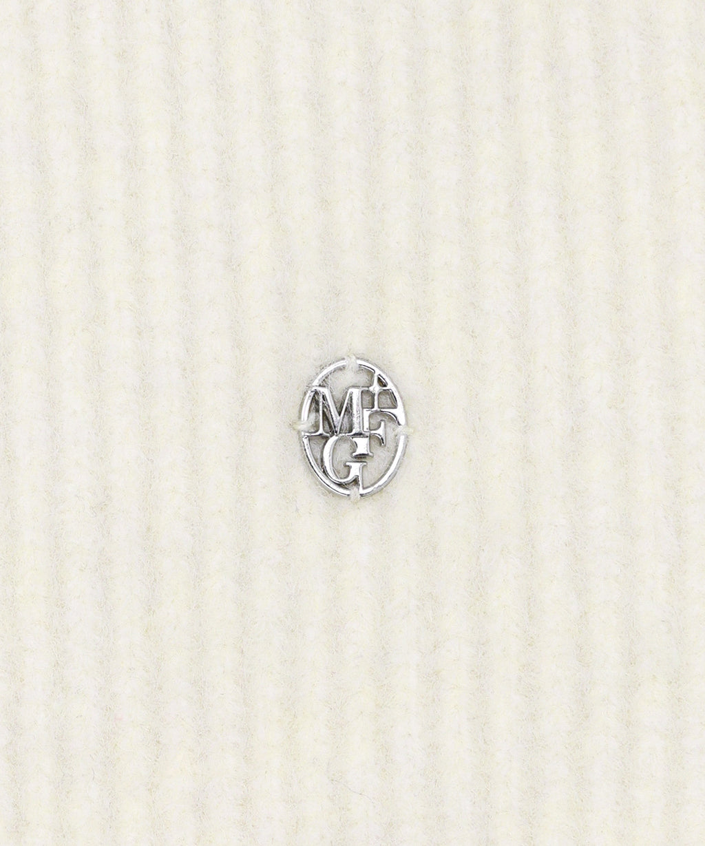 Marithe & Francois Girbaud - Circle Logo Knit Ear Flap (Ivory) product image 3 | TRAB K-Fashion Australia
