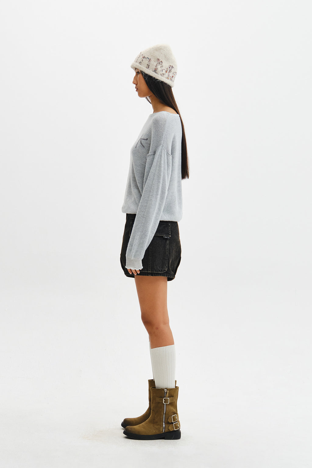 Matin Kim - Matin Dual Tone Knit Pullover (Mint) product image 8 | TRAB K-Fashion Australia