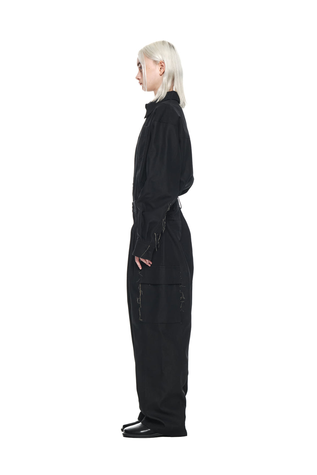 Matin Kim - Utility Button Up Jumpsuit (Black) product image 7 | TRAB K-Fashion Australia