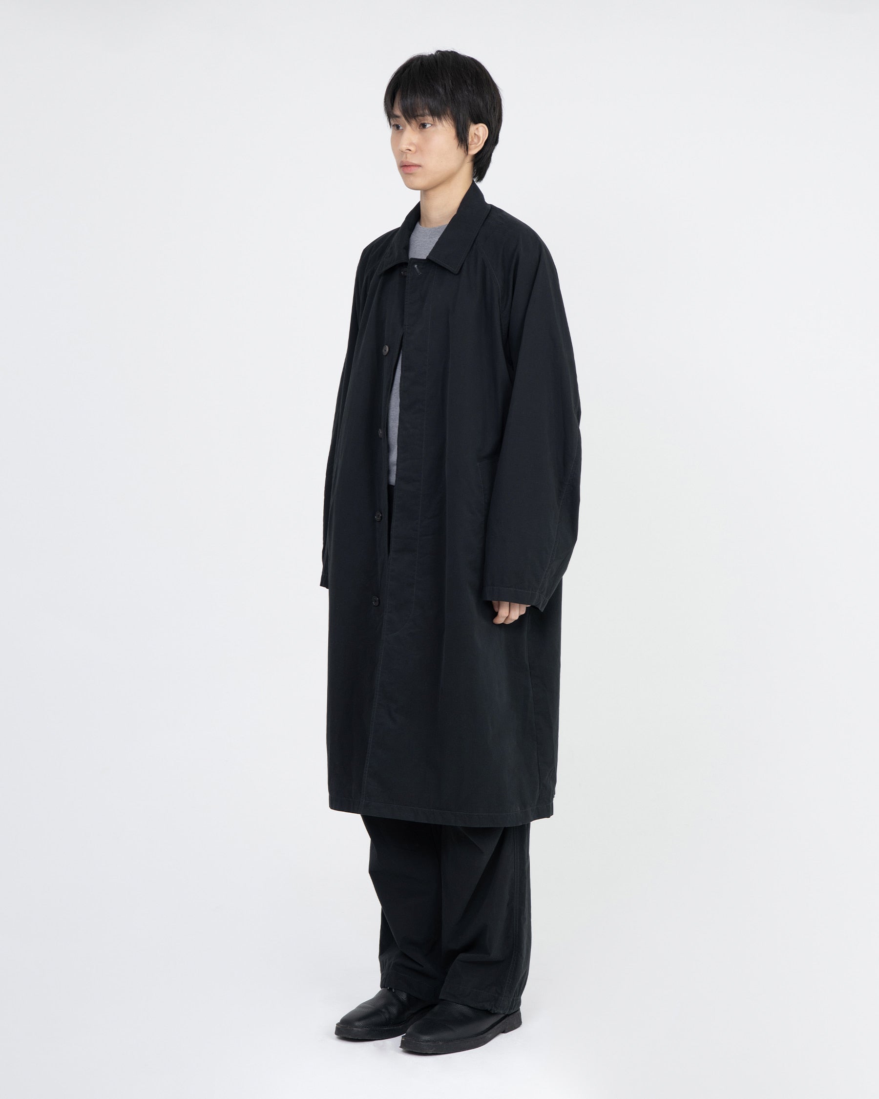 Brownyard - Washed Balmacaan Coat (Black) product image 3 | TRAB K-Fashion Australia