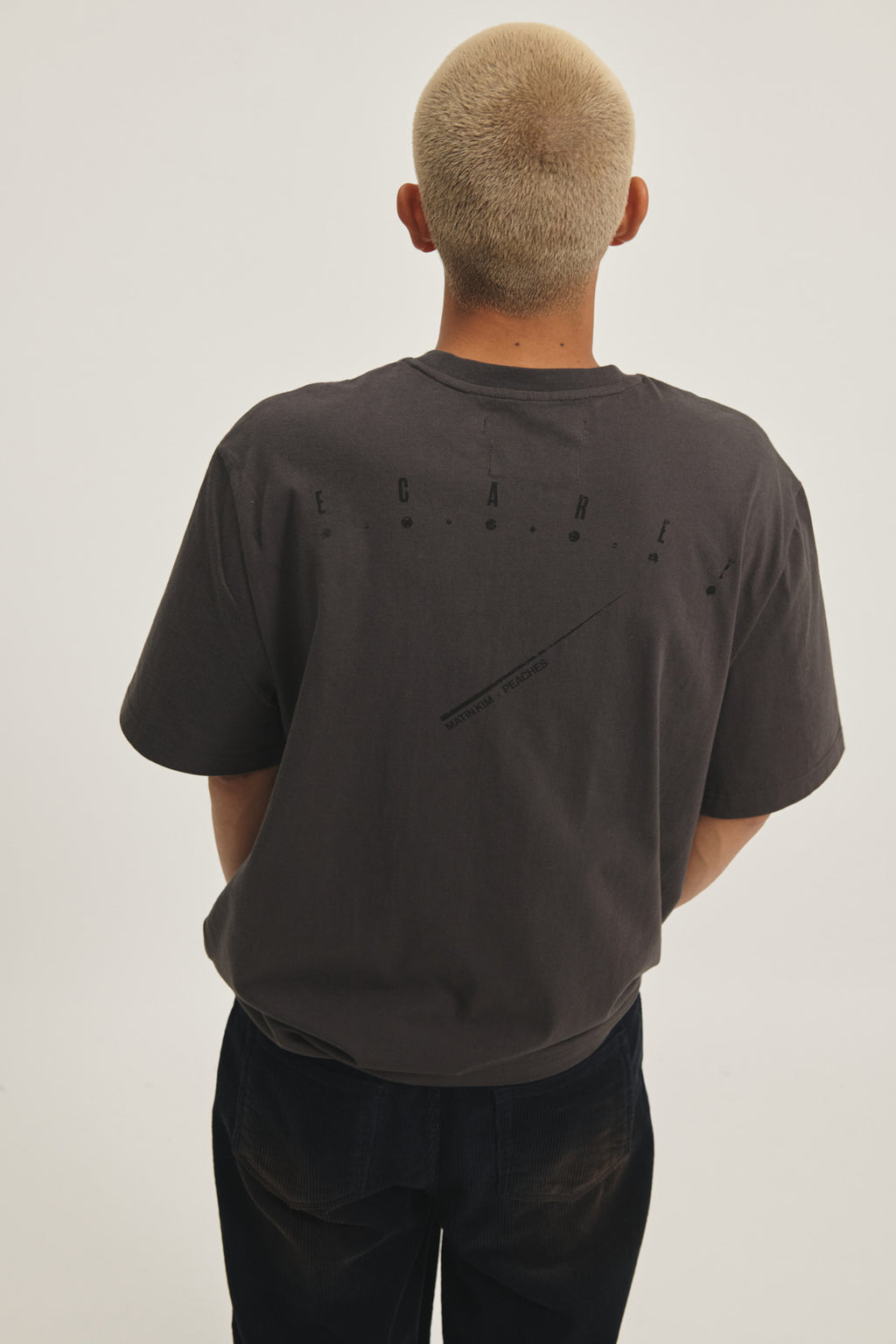Matin Kim - Peaches Logo Graphic Top (Charcoal) product image 13 | TRAB K-Fashion Australia