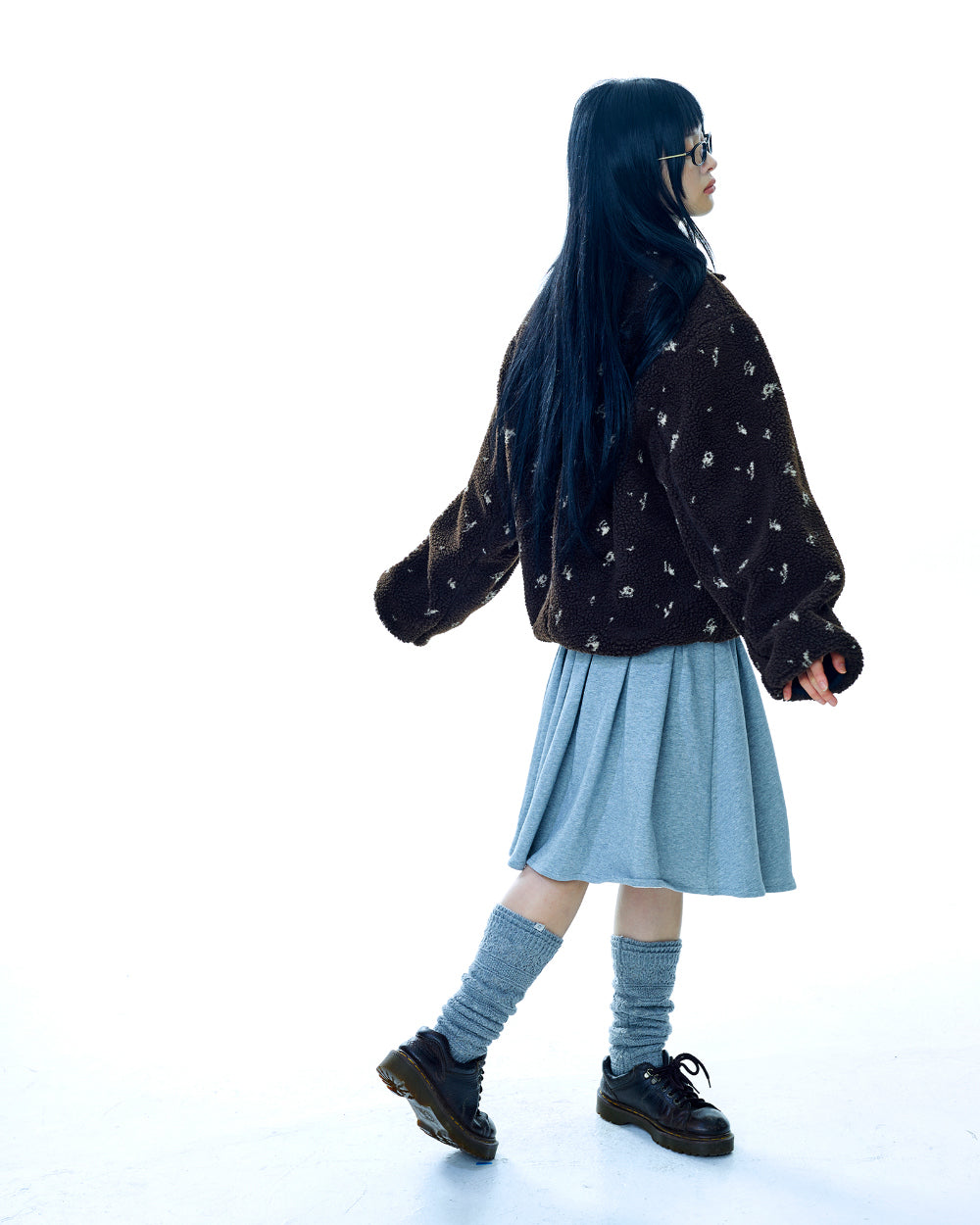 Coyseio - Petal Reversible Fleece Jacket (Brown) product image 13 | TRAB K-Fashion Australia
