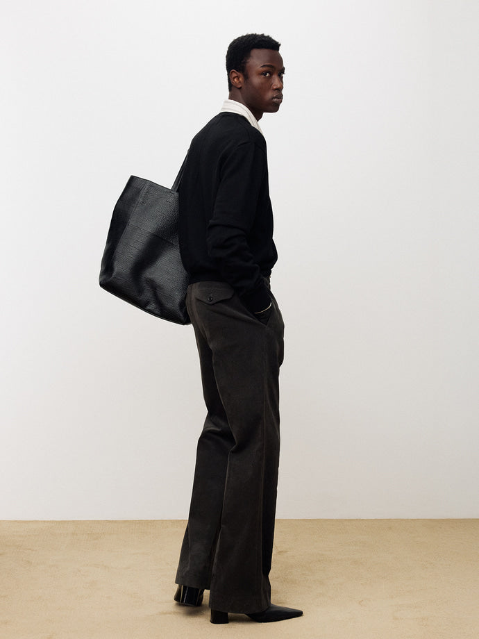 Tonywack - Super Fine Wool Crew-Neck Cardigan (Black) product image 3 | TRAB K-Fashion Australia