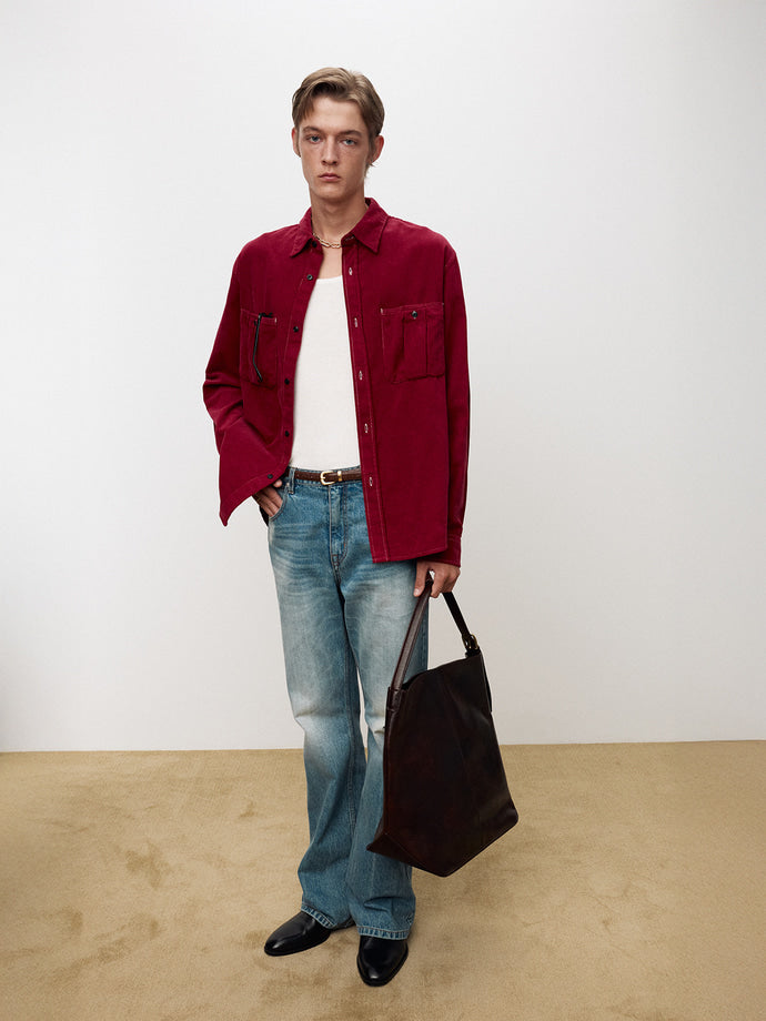 Tonywack - Flared-Leg Denim Jeans (Washed Blue) product image 2 | TRAB K-Fashion Australia