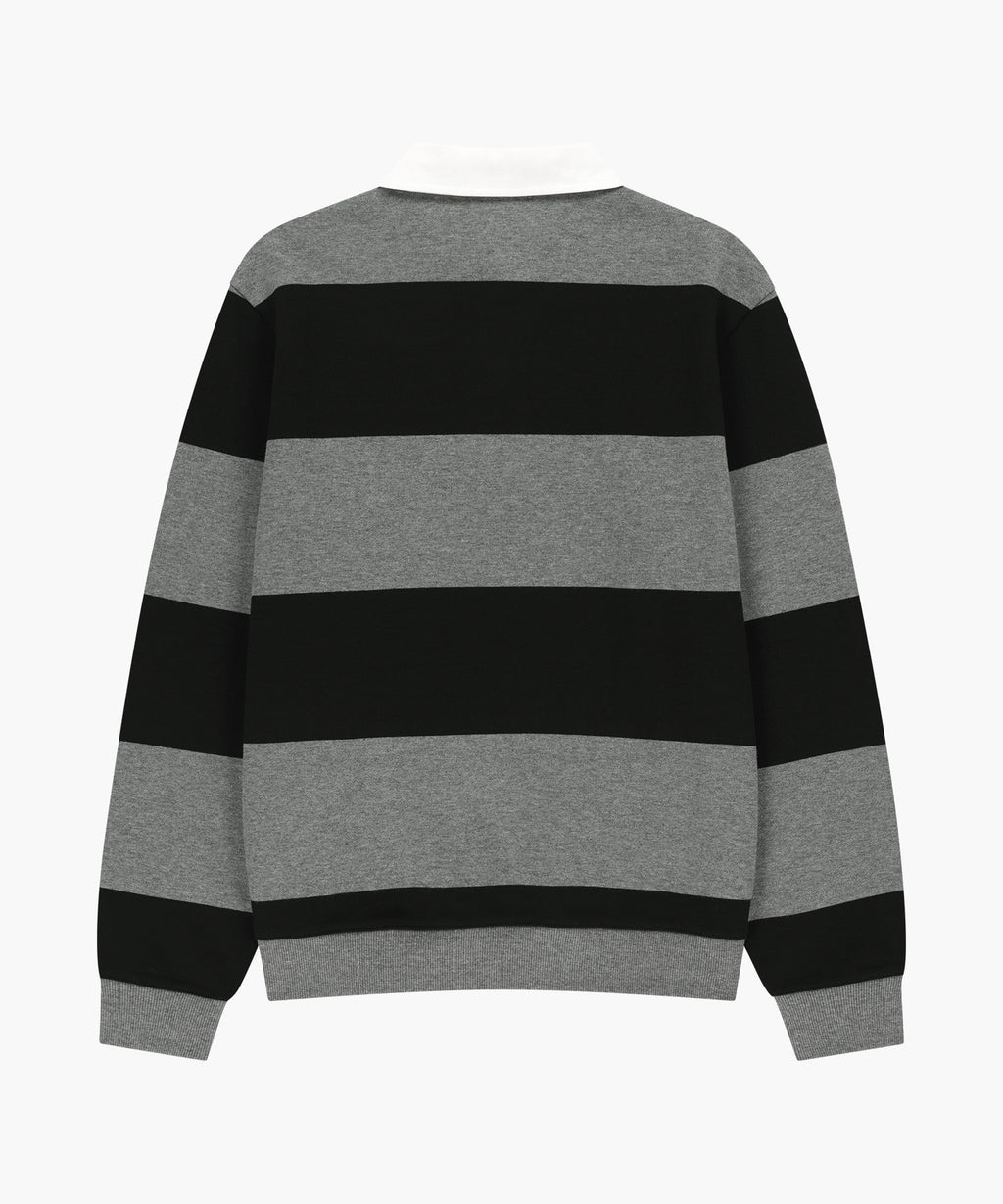 Marithe & Francois Girbaud - Small Classic Logo Rugby Stripe Sweatshirt (Black) product image 6 | TRAB K-Fashion Australia