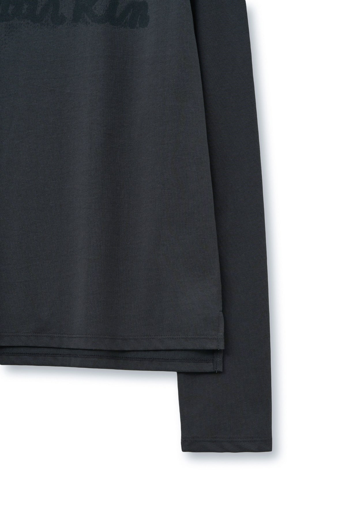 Matin Kim - Lettering Graphic Long Sleeve Top (Charcoal) product image 4 | TRAB K-Fashion Australia